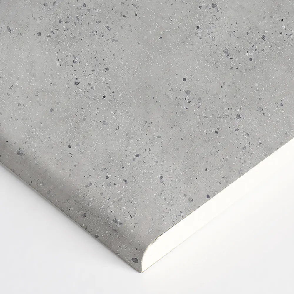 Wetwall Elite Duschrückwand Pewter Terraz 120 x 242 cm mit abgerundeter Abschlusskante