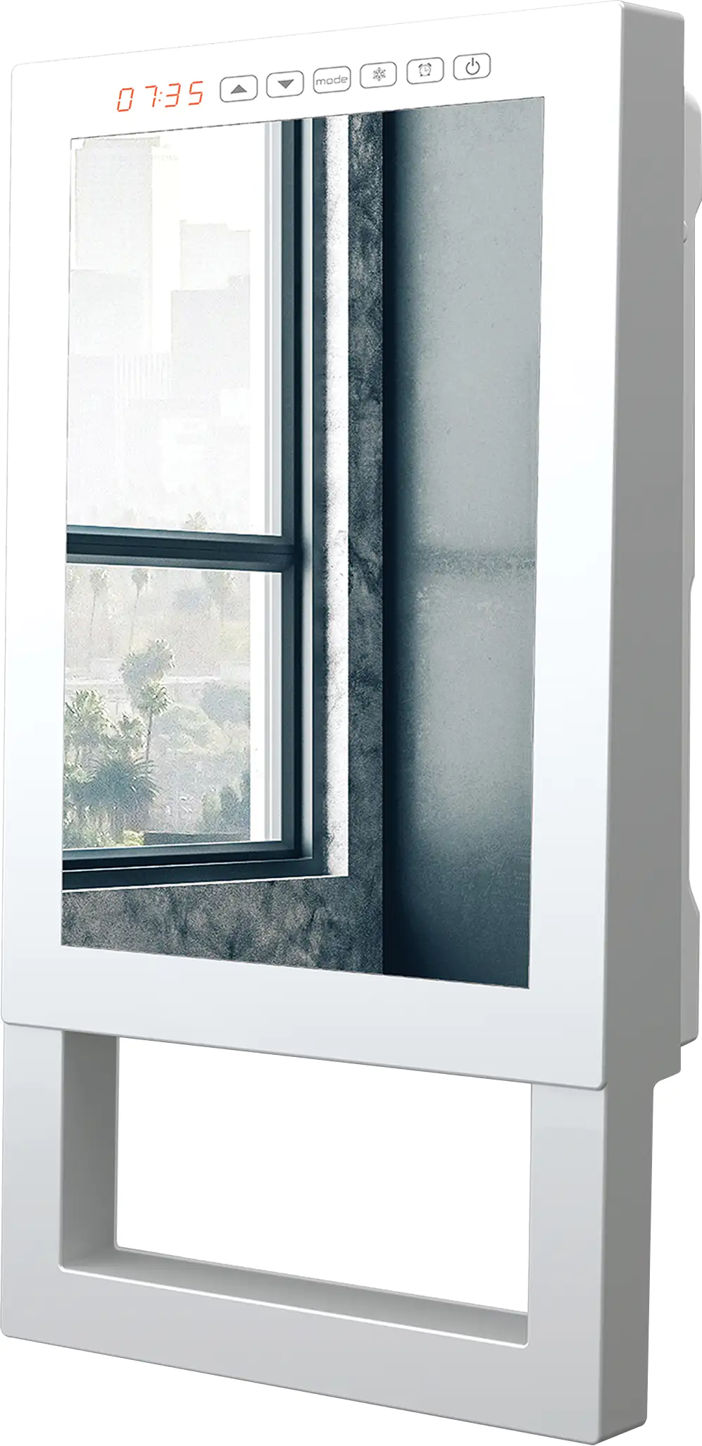 Rowi Bad-Schnellheizer 1800 W Premium mit Spiegel, Handtuchhalterung