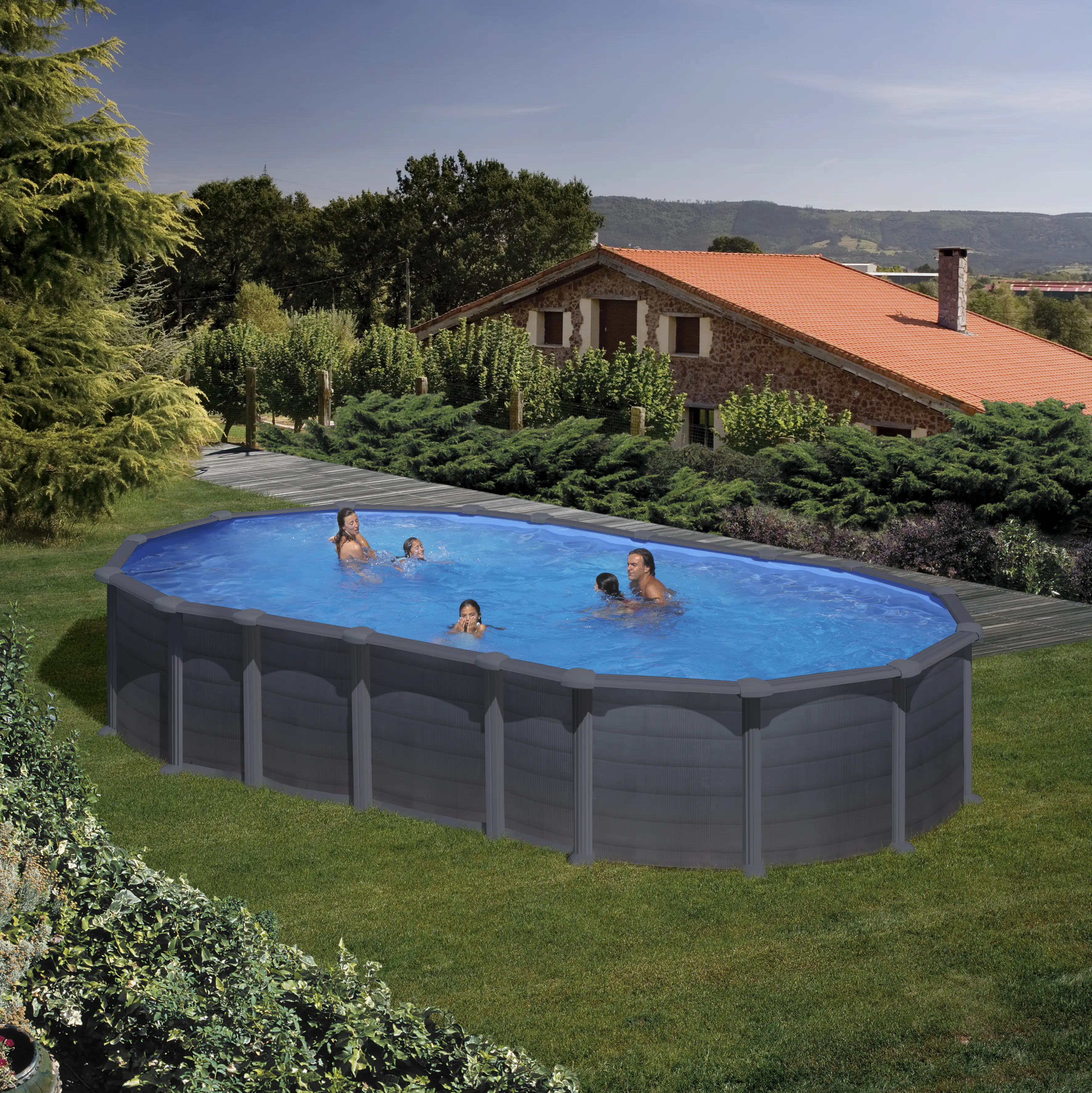 8412081272382_1 Gre Stahlwandpool Capri oval 730 x 375 x 132 cm, graphit