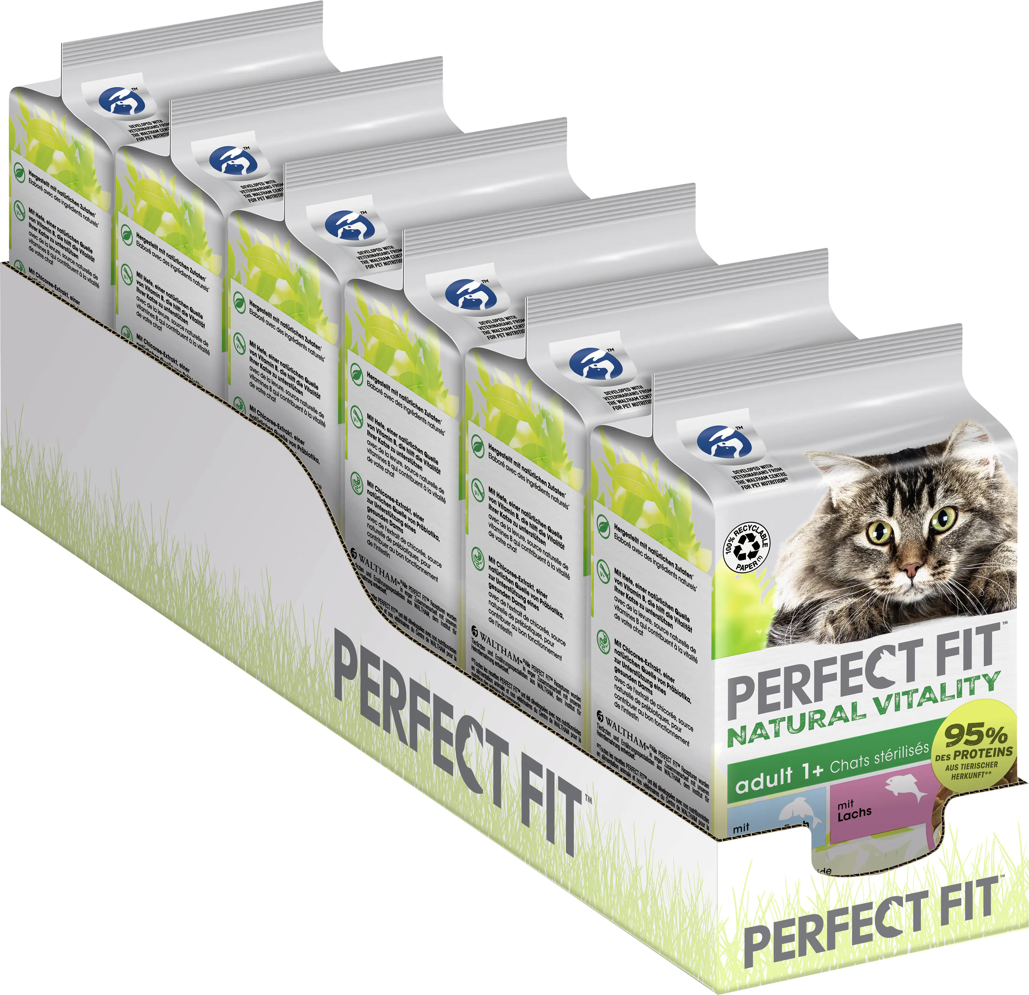 Perfect Fit Natural Vitality 1+ Hochseefisch & Lachs Katzenfutter 6 x 50g