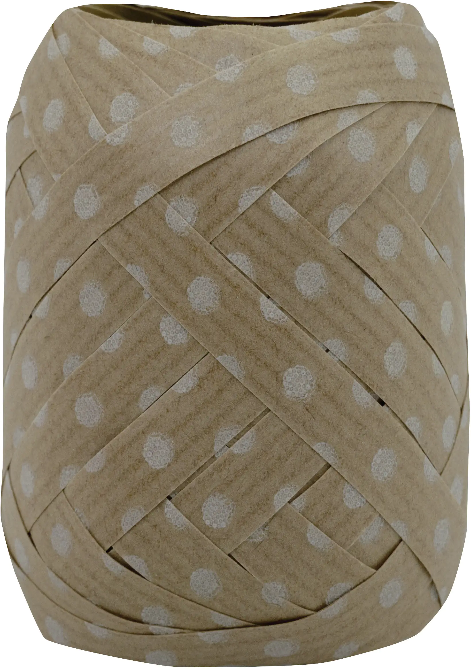 Braun & Company Geschenkband Ei Knäuel weiße Punkte 12 m x 10 mm