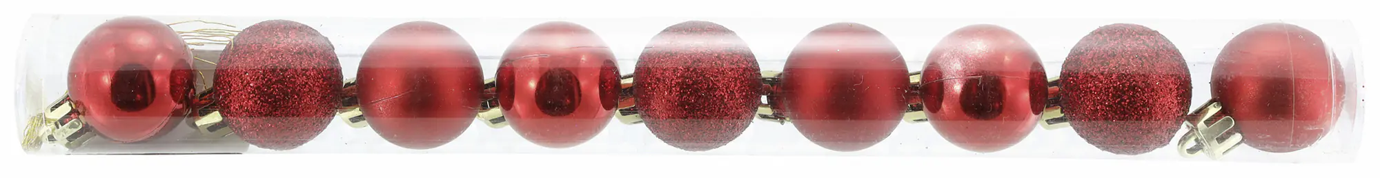 Weihnachtskugeln aus Kunststoff Ø 3 cm rot 9 Stück