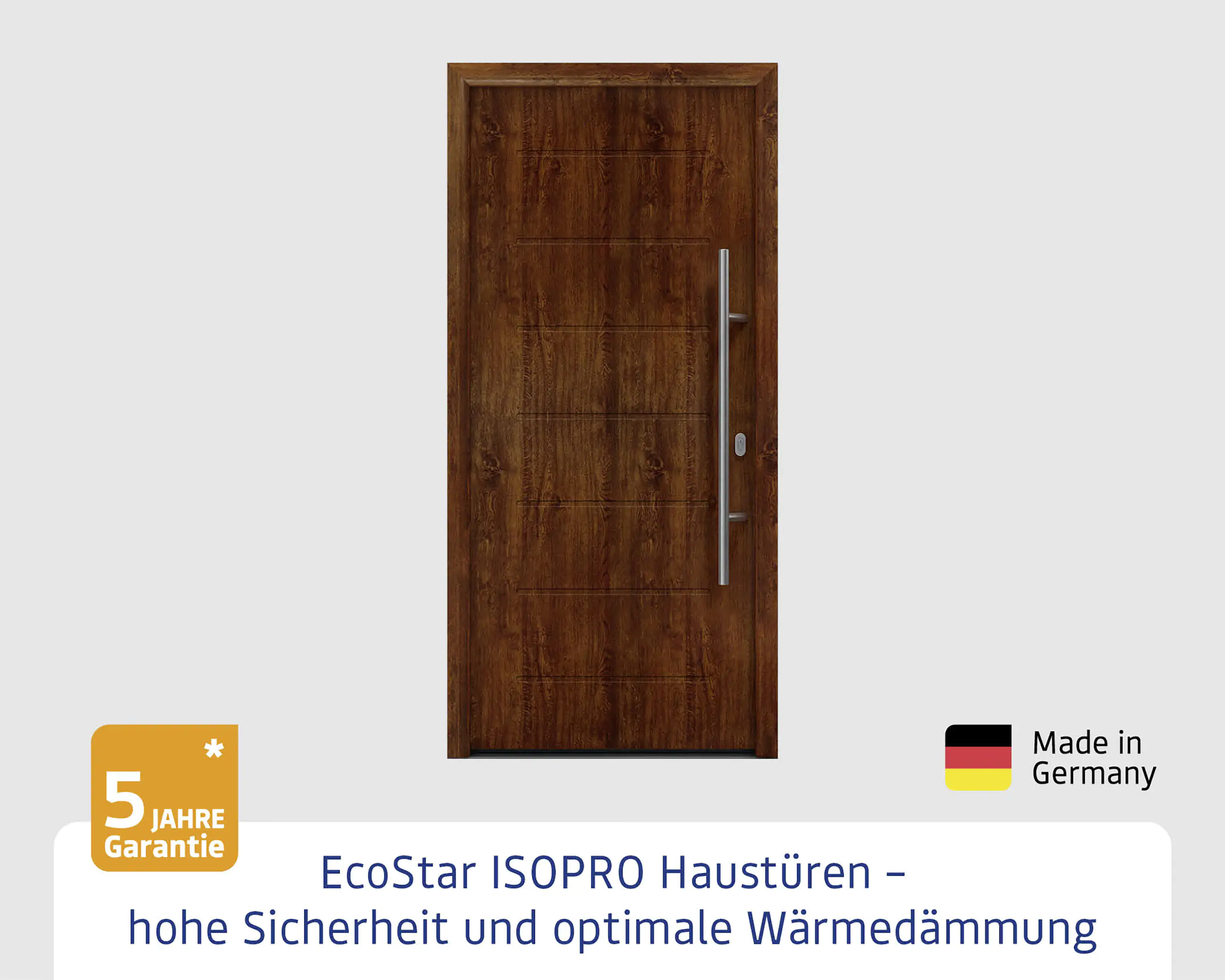 EcoStar Haustür ISOPRO IP 015 dark oak 110 x 210 cm EcoStar Haustür ISOPRO IP 015 dark oak 110 x 210 cm