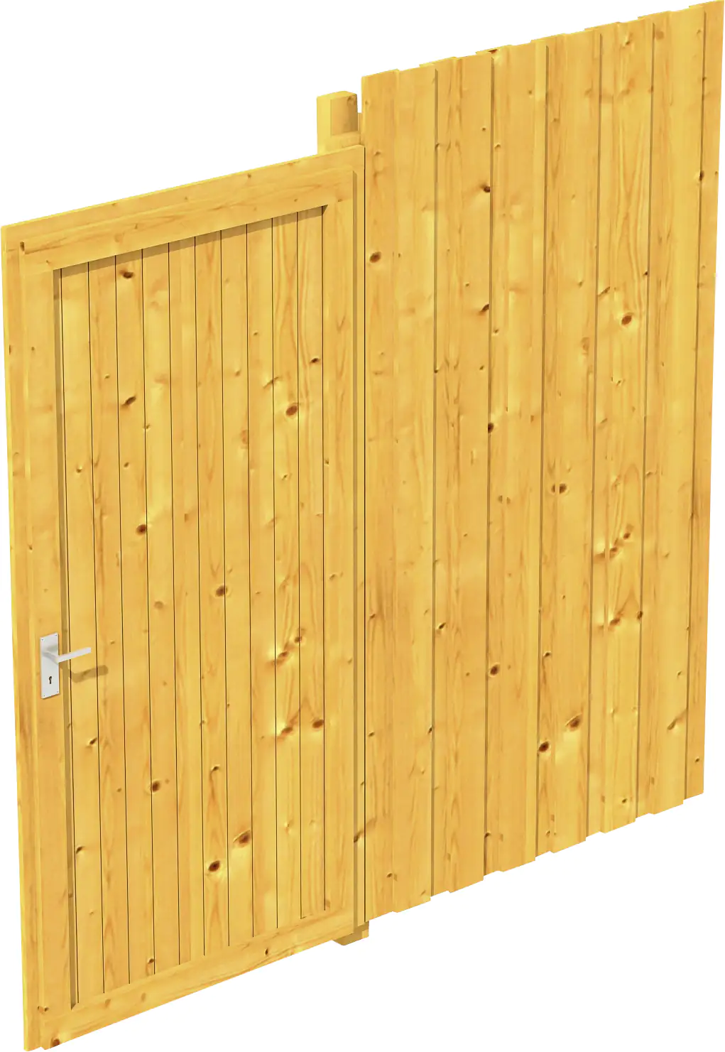 SKAN HOLZ Seitenwand inkl. Tür 98x198cm 230 x 220 cm, eiche hell