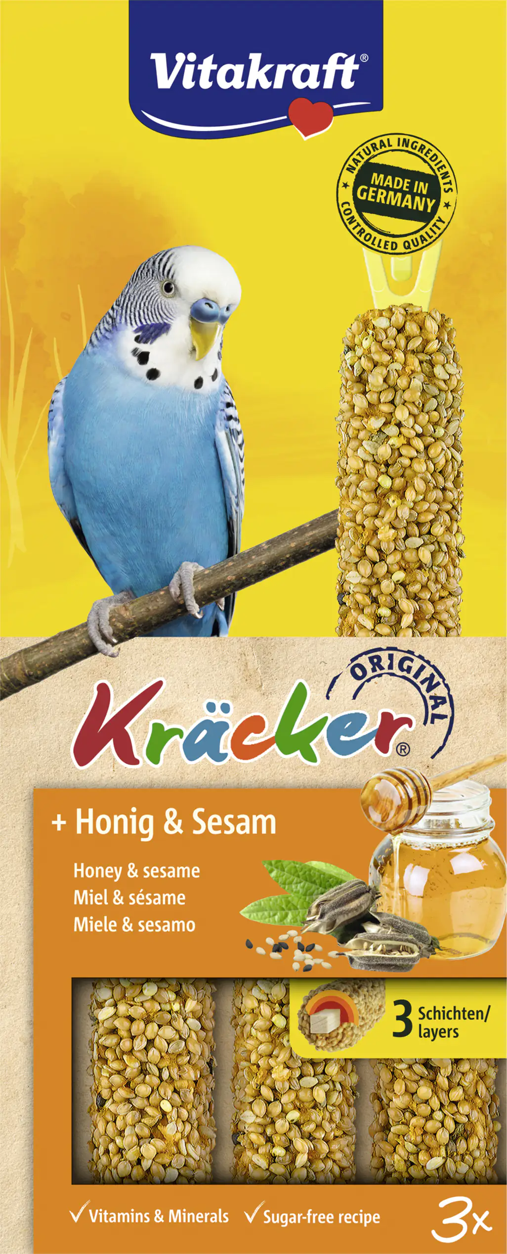 Vitakraft Kräcker® Honig & Sesam 3 Stück / 90 g Vitakraft Kräcker® Honig & Sesam 3 Stück / 90 g