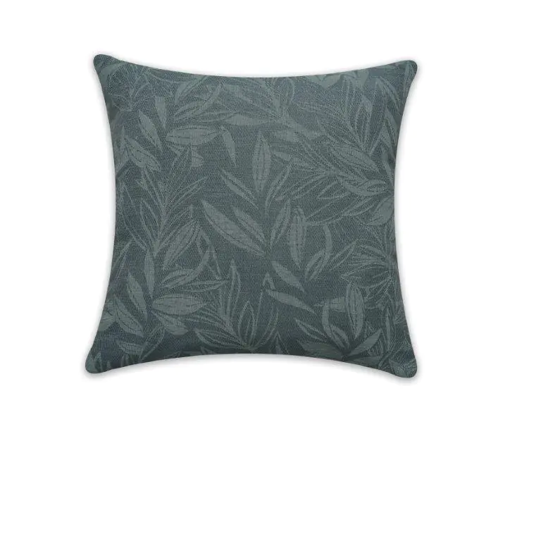 Sehlbach Kissen Jacquard Blätter dunkelgrün 45 x 45 cm