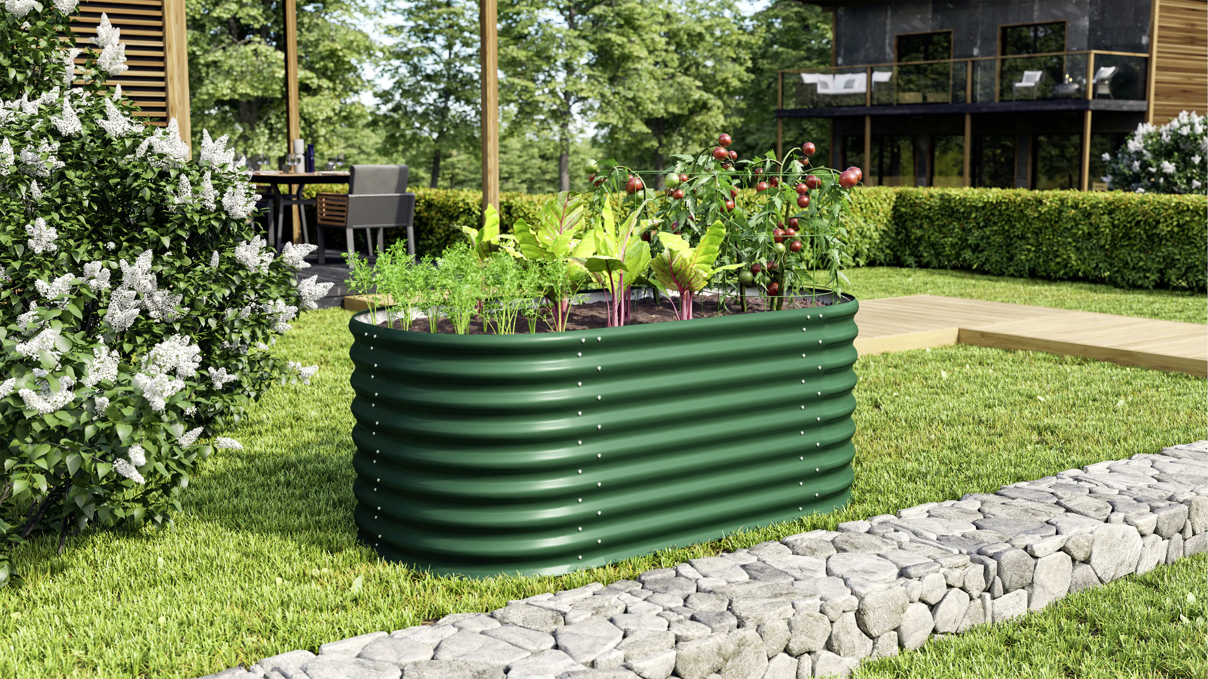 Vitavia Hochbeet Terra 630 162 x 82 x 63 cm seegras