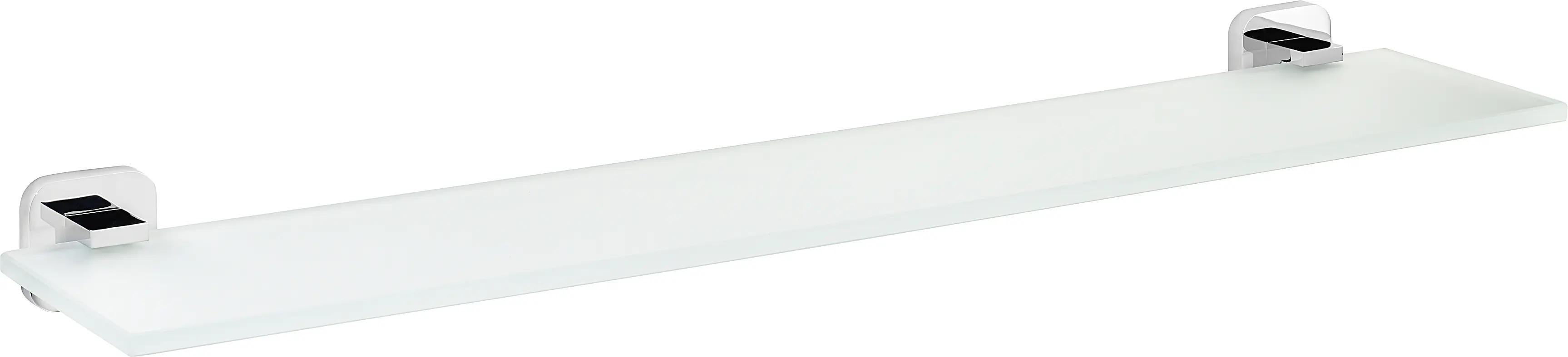 tesa Glasablage Elegaant Metall und Milchglas, chrom, rostfrei