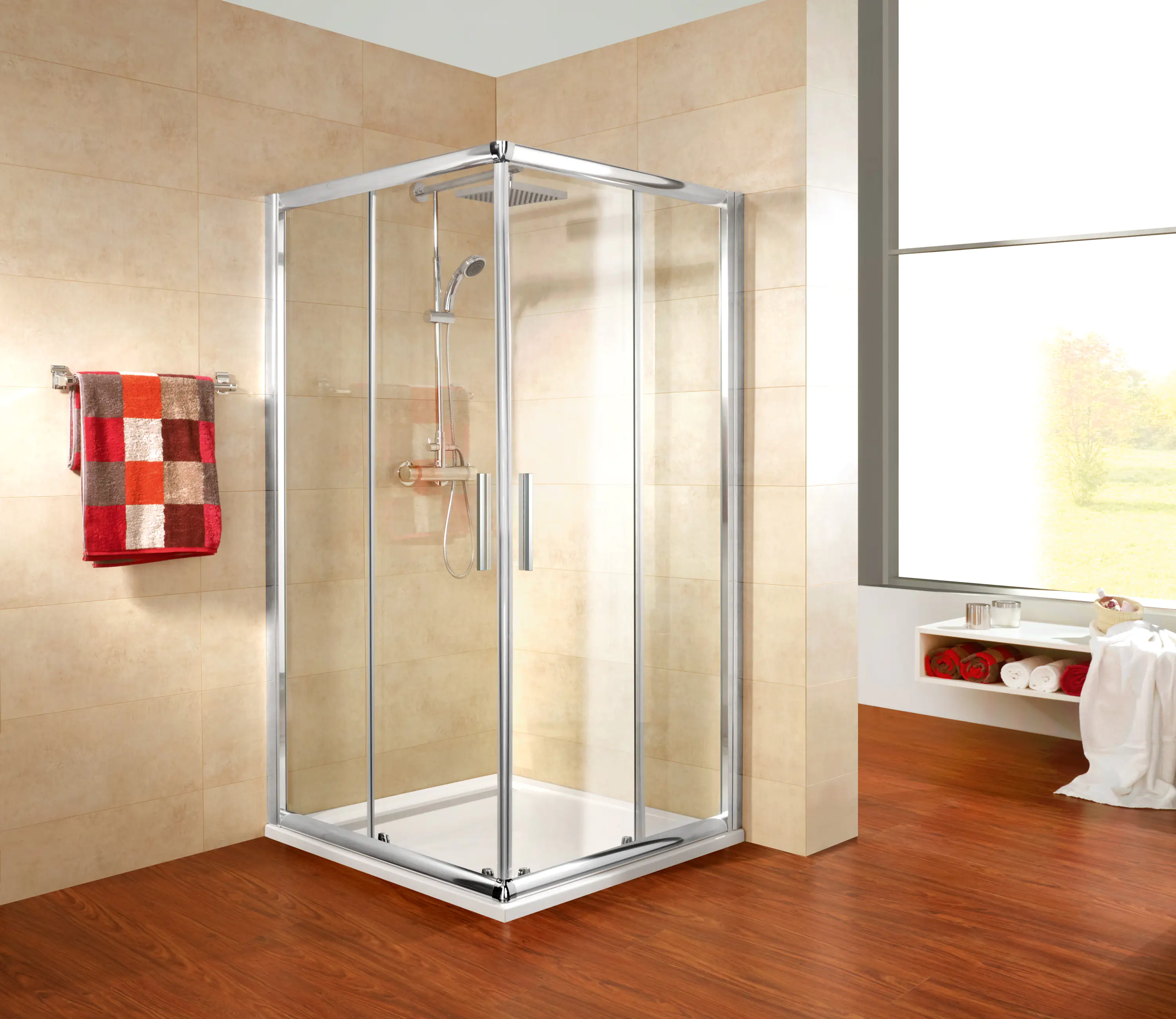 Schulte Eckeinstieg 90 x 75 x 185 cm Kristall/Trend