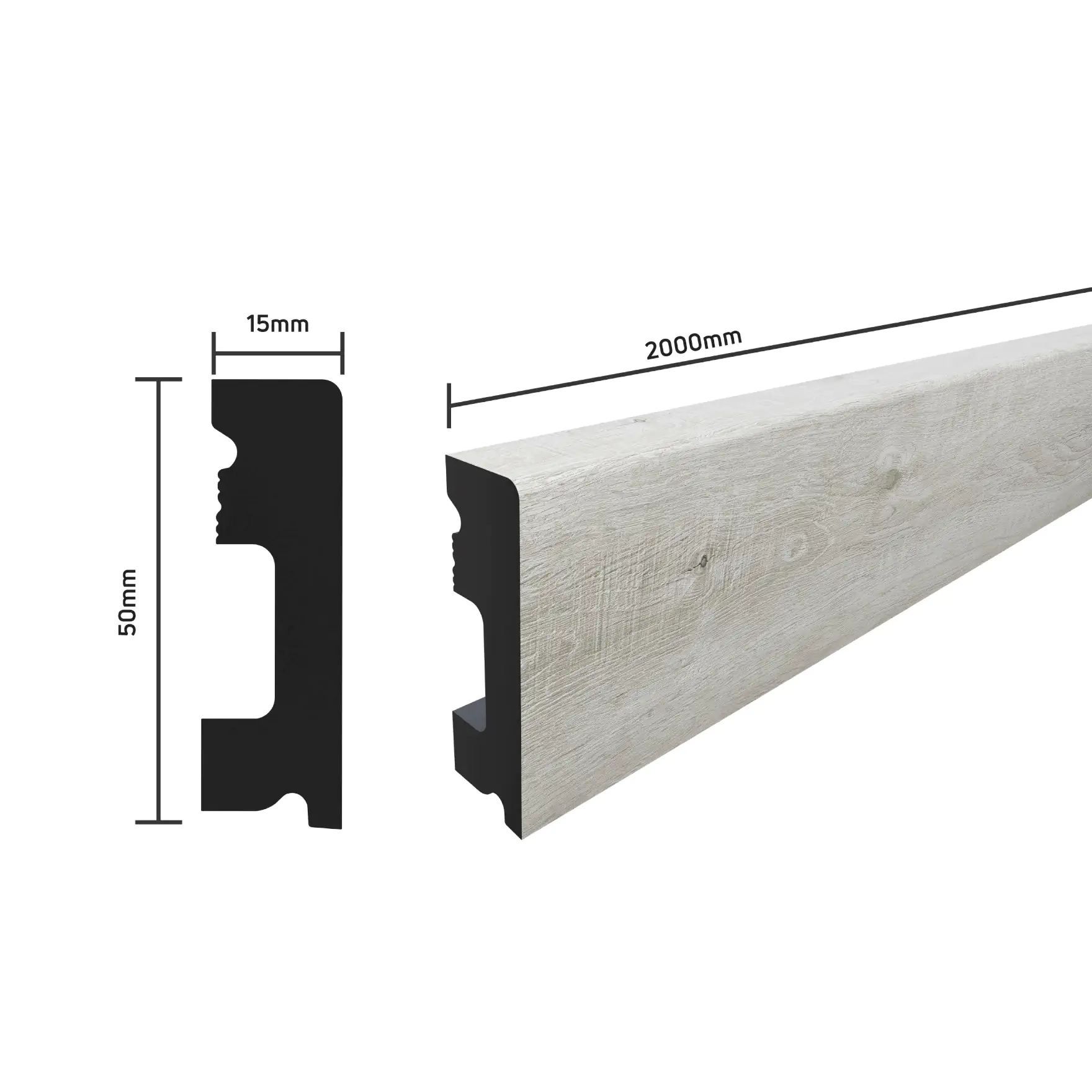 SELITSTYLE Sockelleiste FBL50 Eiche Country 2000 x 50 x 15 mm wasserfest SELITSTYLE Sockelleiste FBL50 Eiche Country 2000 x 50 x 15 mm wasserfest