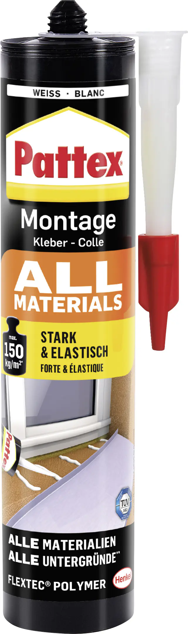 Pattex Montagekleber All Materials 450 g Kartusche, weiß