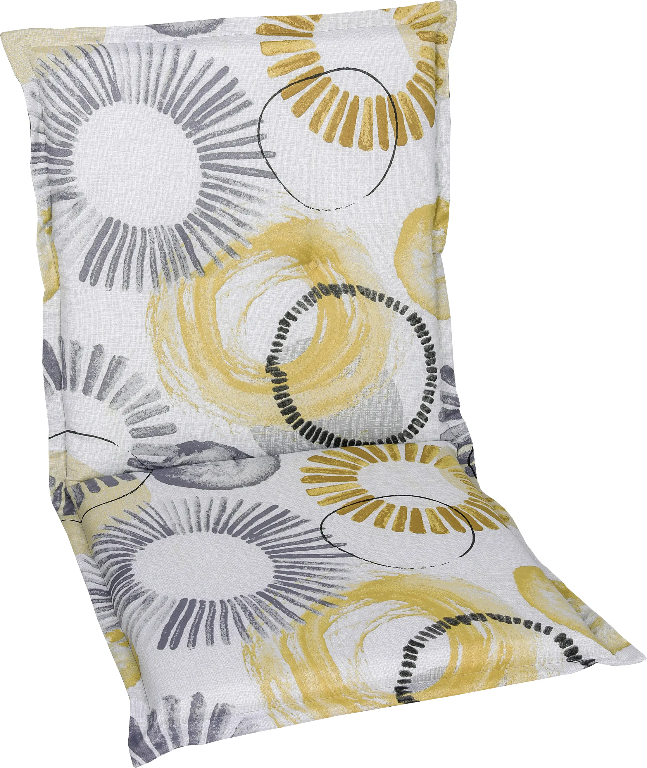 GO-DE Niederlehner-Auflage 100 cm x 50 cm x 6 cm, beige, gelb