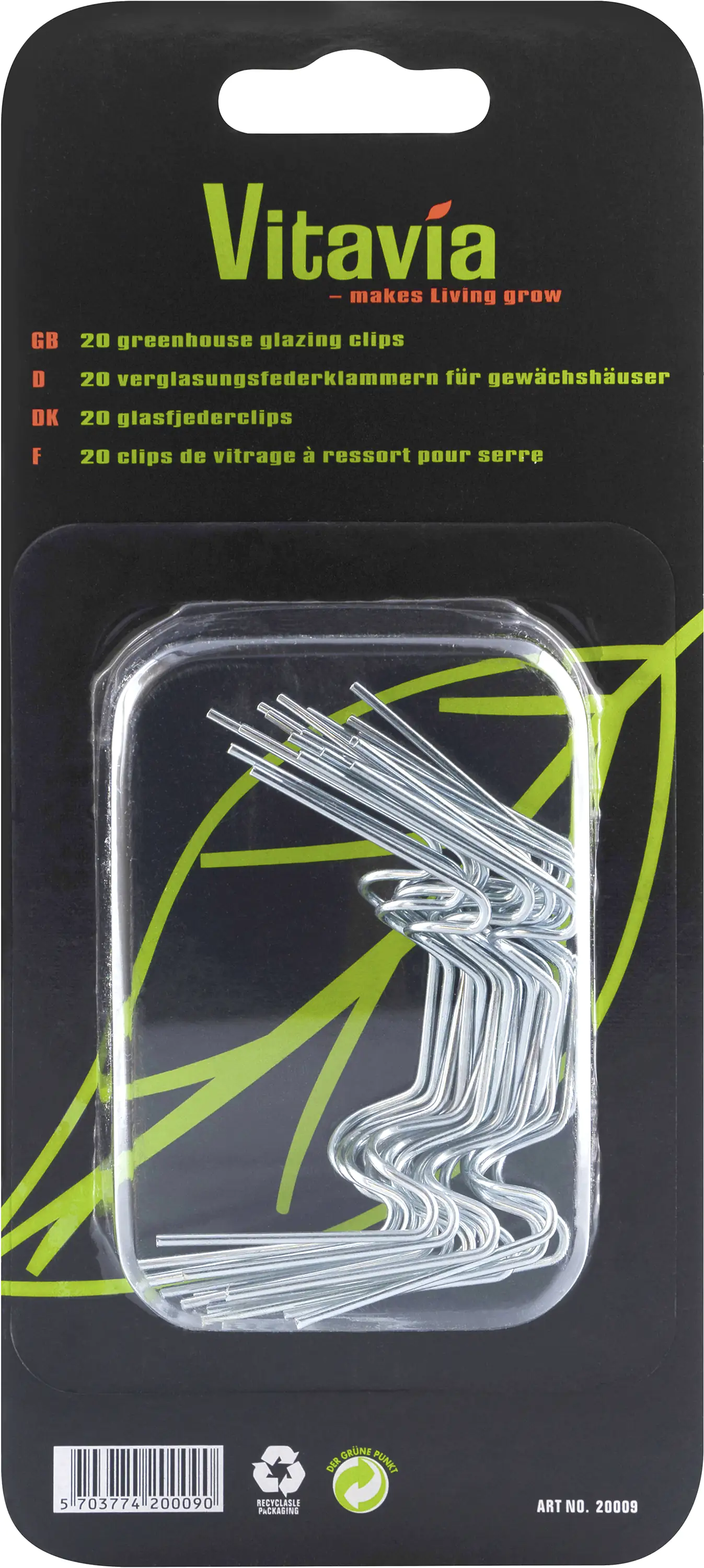 Glasfederklammern 20 Stück