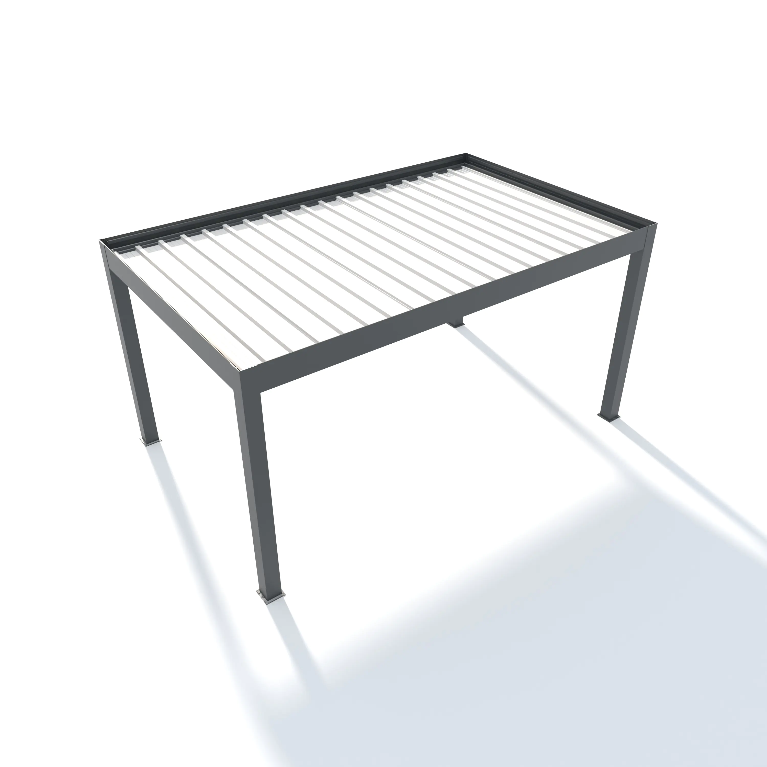 Carport Grandlux 400 x 500 cm grau weiß