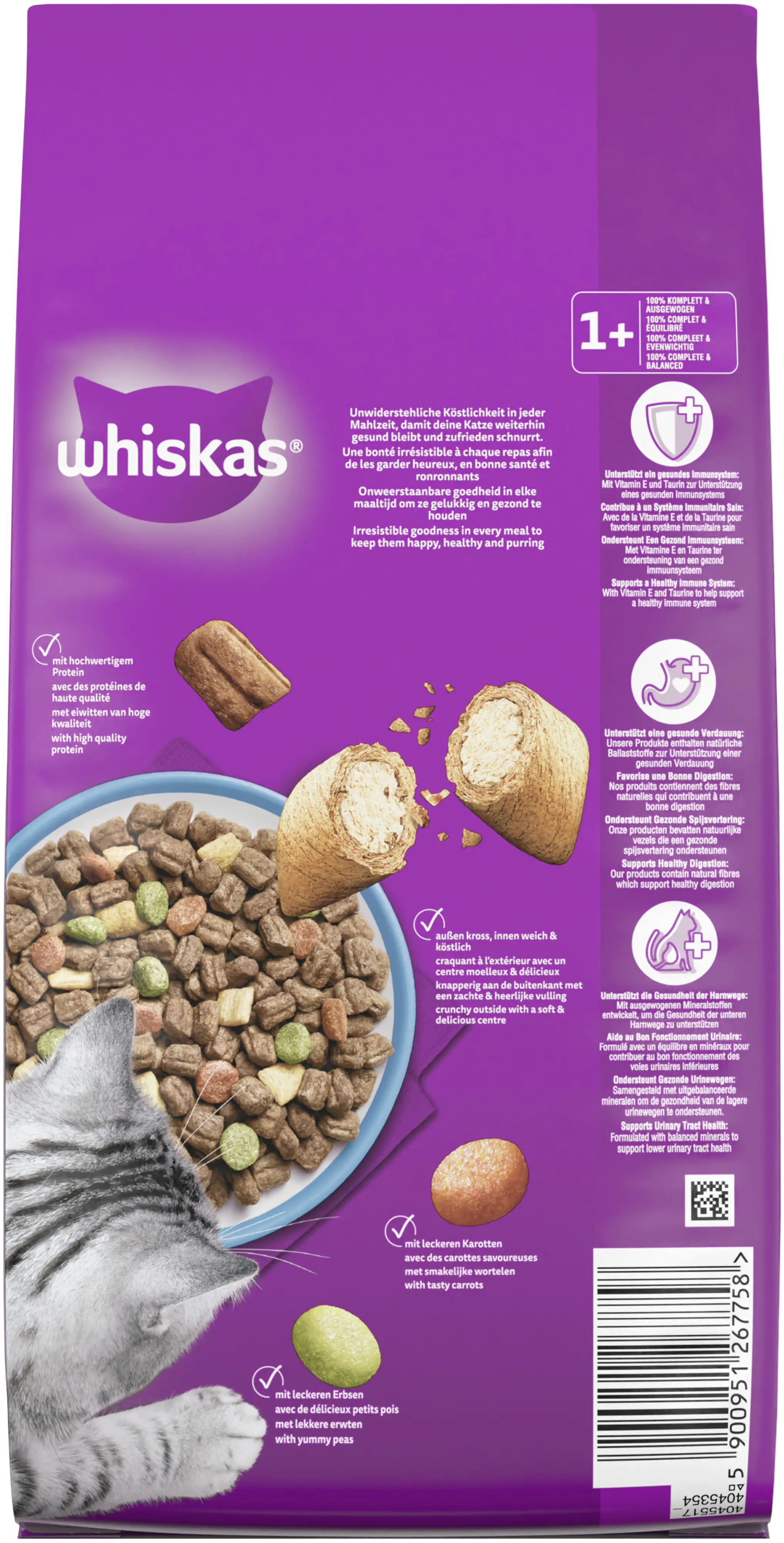 Whiskas Trockenfutter Adult 1+ mit Thunfisch 1,9 kg