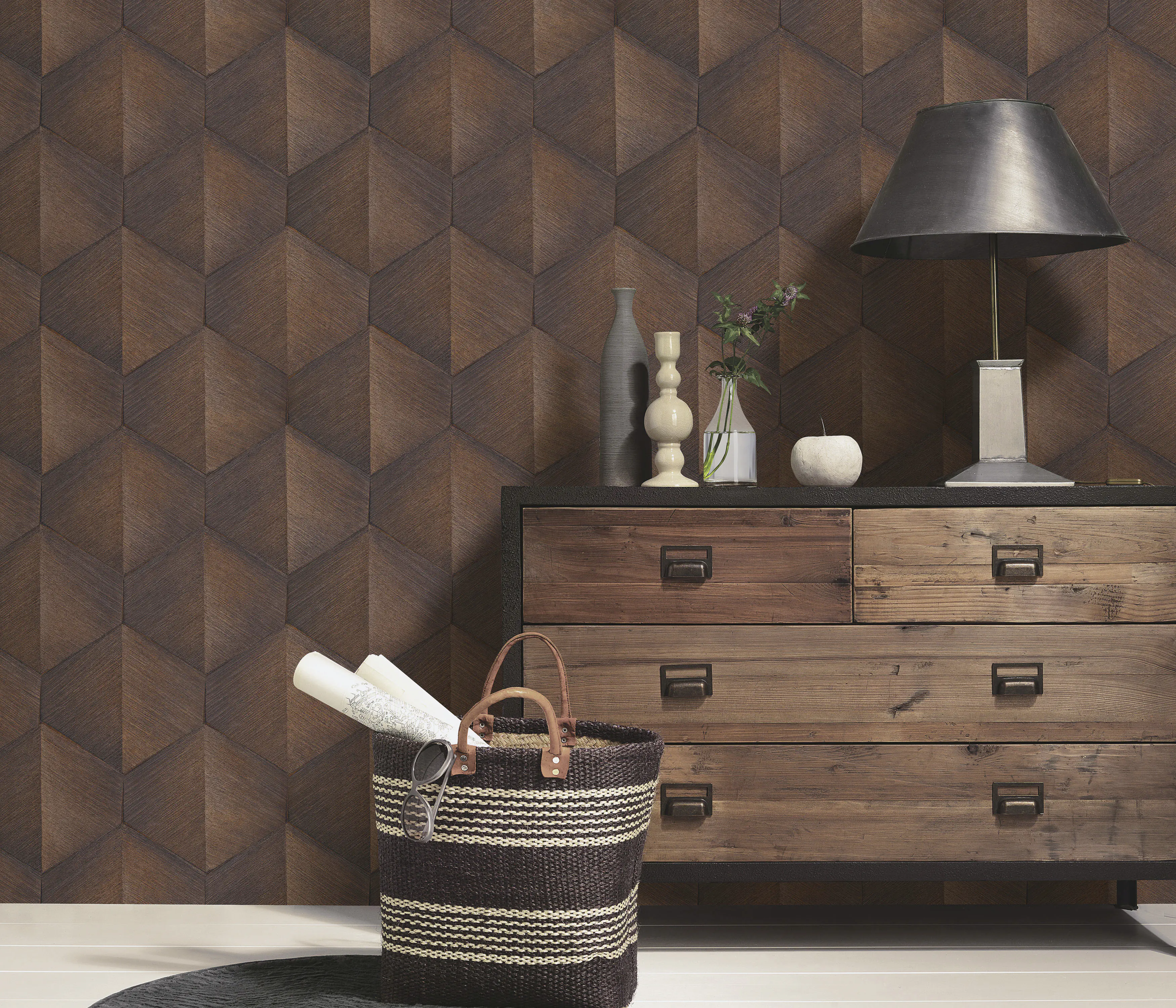 Erismann Vliestapete 10370-48 Fashion for Walls 4 grafisch bronze 10,05 x 0,53 m