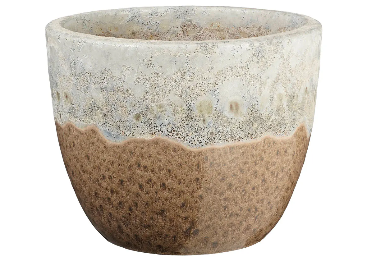 Mica Decorations Pflanztopf Picchu Ø 25 x 20 cm taupe