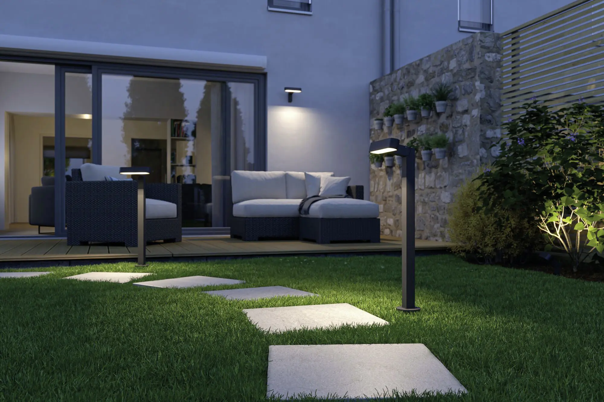 Paulmann Plug & Shine Poller Ito Outdoor, anthrazit, dimmbar, warmweiß