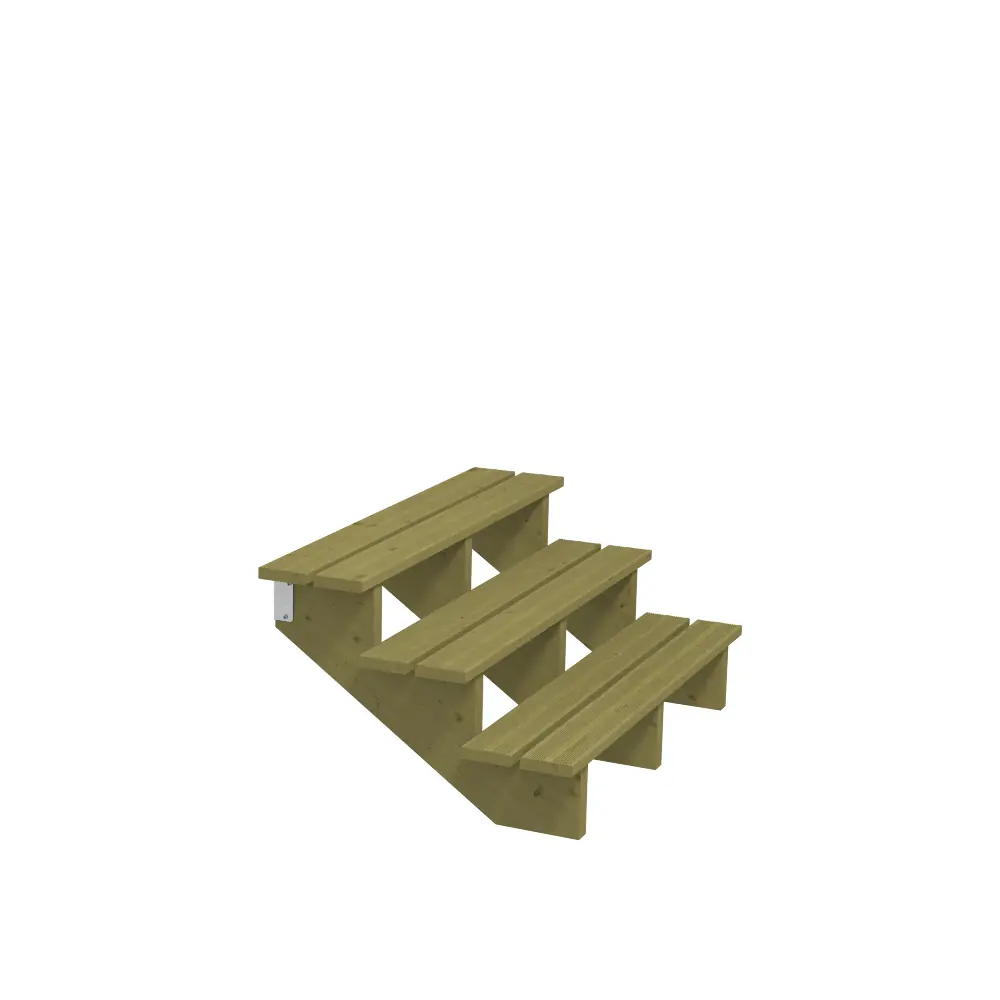 Plus Außentreppe Kiefer 3 Stufen 120 cm breit