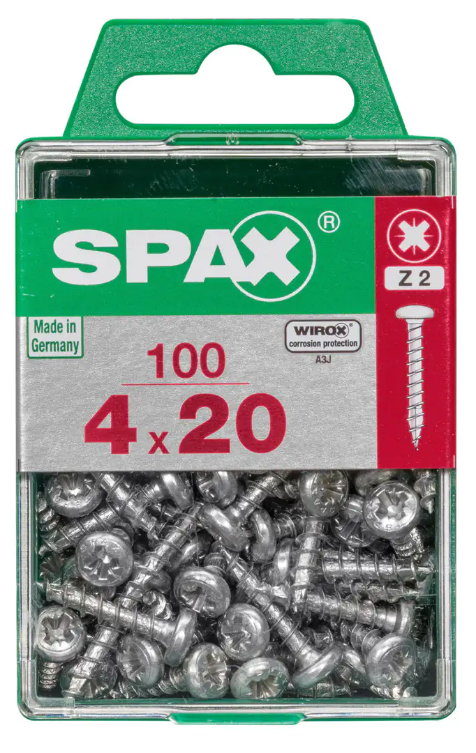Spax Universalschrauben 4.0 x 20 mm TX 20 Rundkopf - 100 Stk.