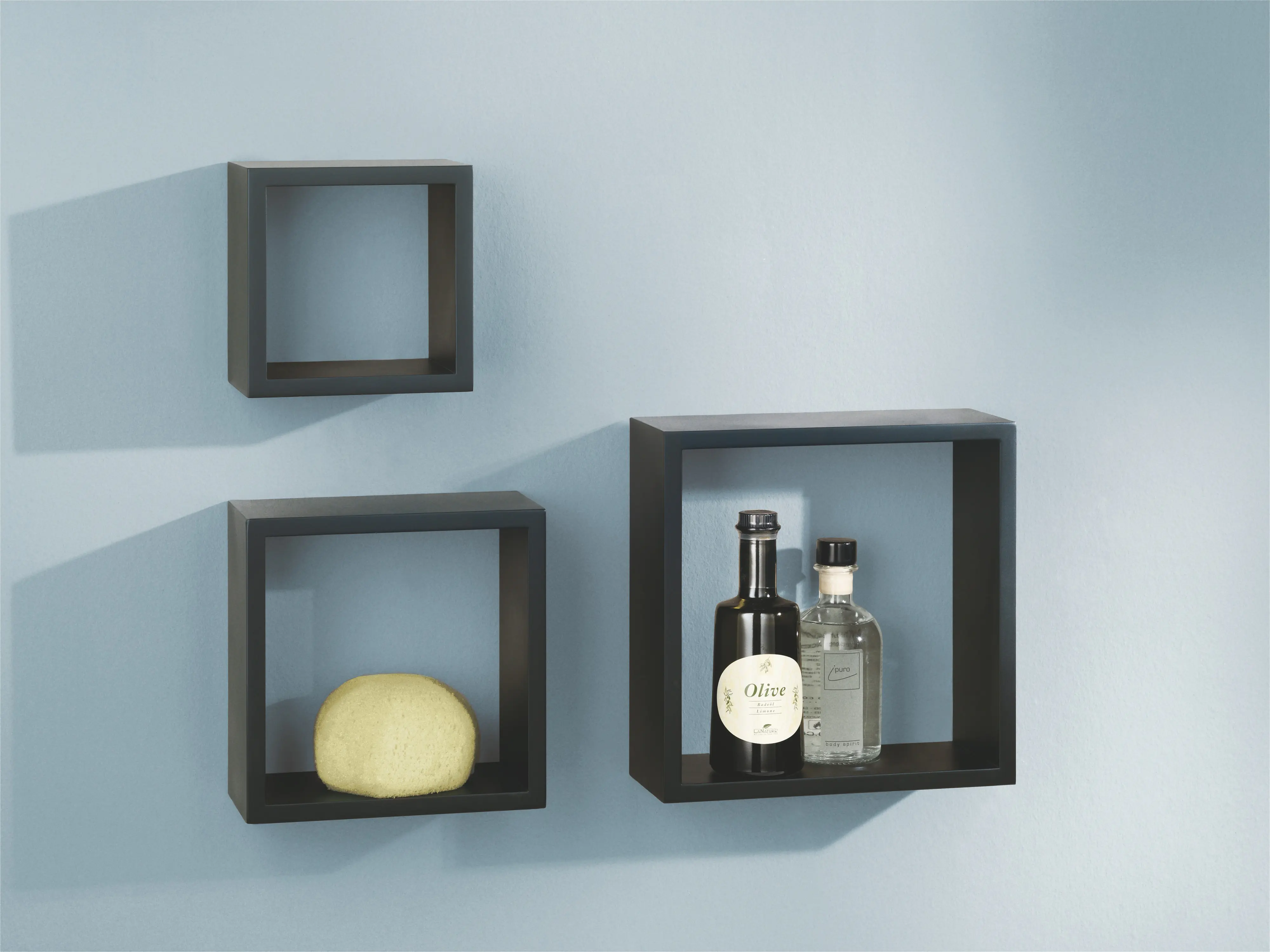 Dolle Würfelregal Frame 30 x 30 cm schwarz 3er-Set