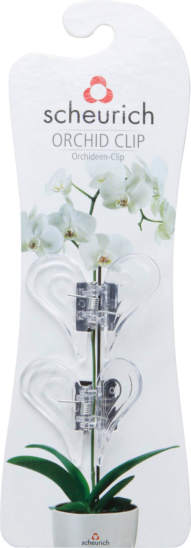 Scheurich Orchideen-Clips transparent 2er Pack