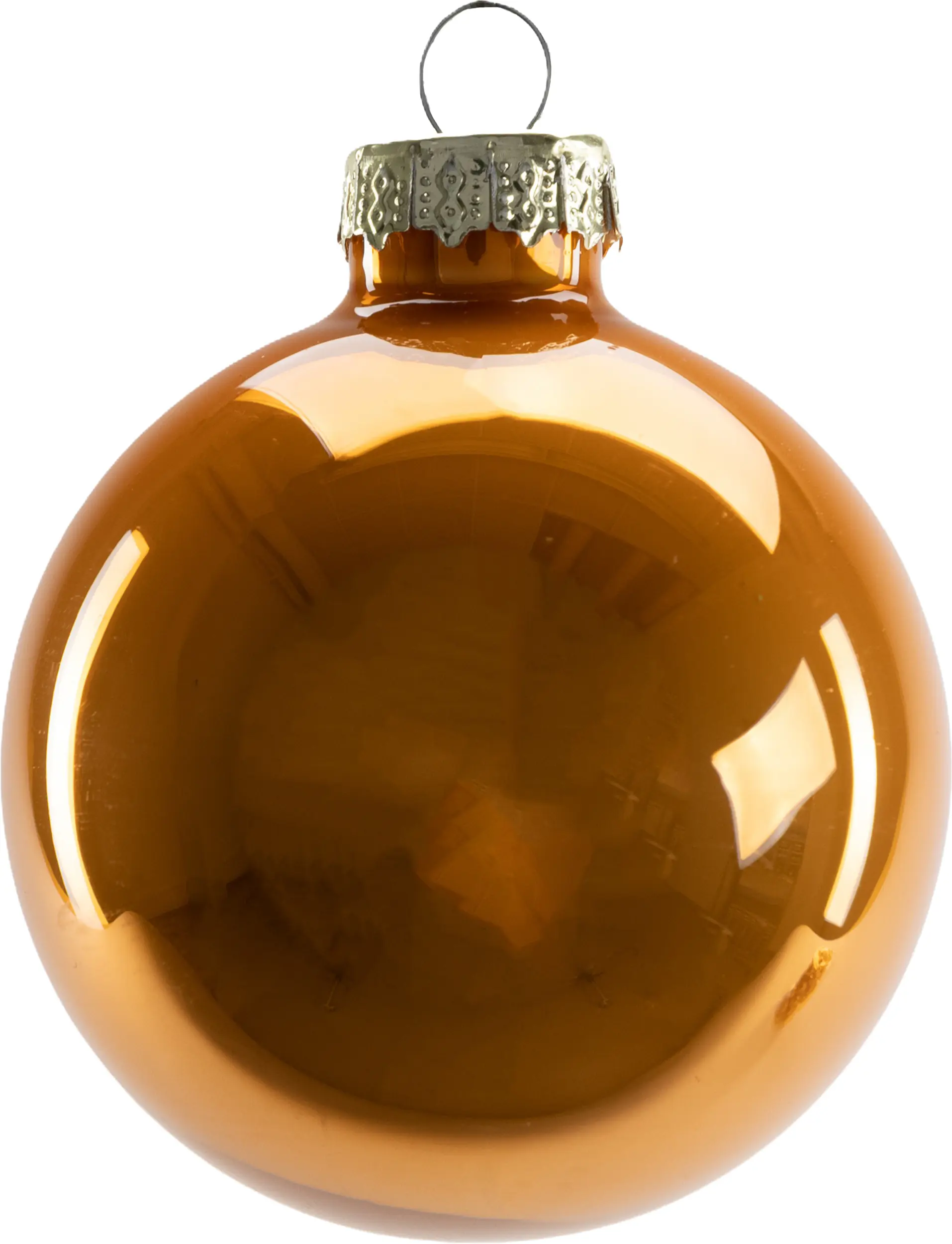 TrendLine Weihnachtskugeln aus Glas Ø 6 cm bernstein 20 Stück