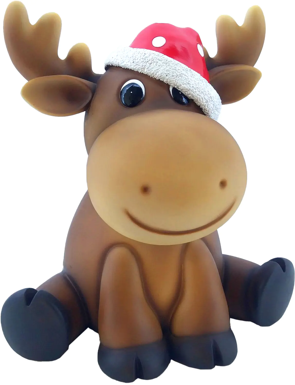 Figur Elch mit Mütze 30cm 30 x 27,5 x 23,5 cm braun