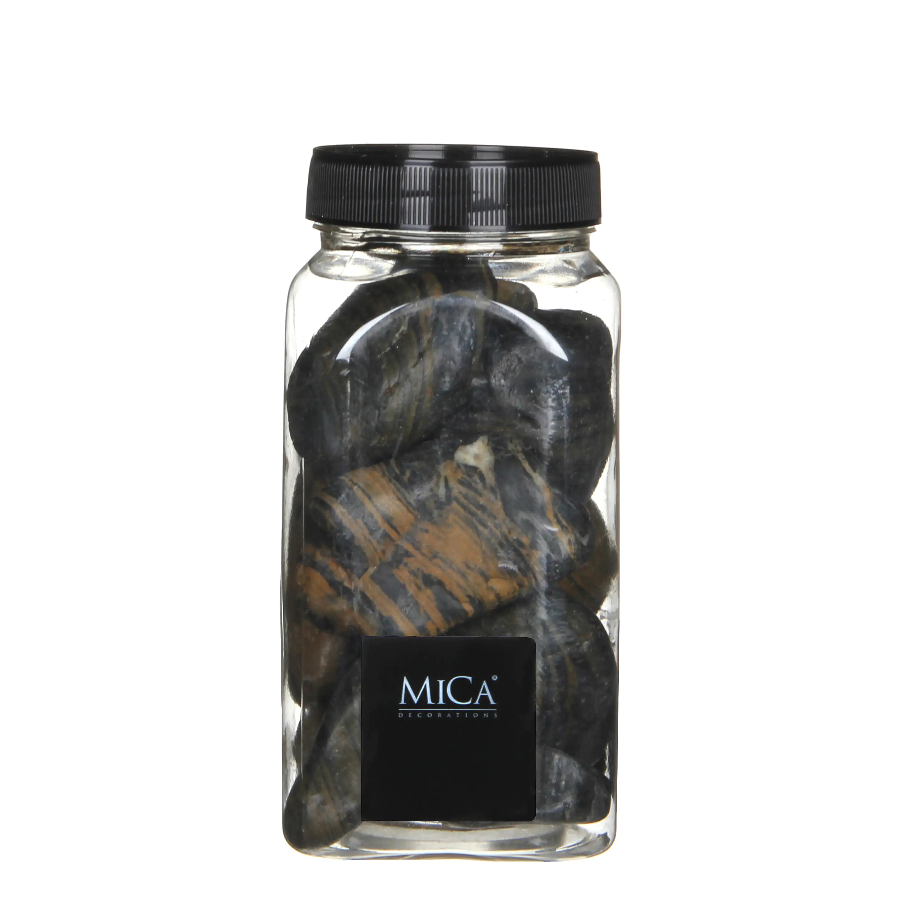 Mica Decorations Dekorative Steine braun schwarz 650 ml 1 kg