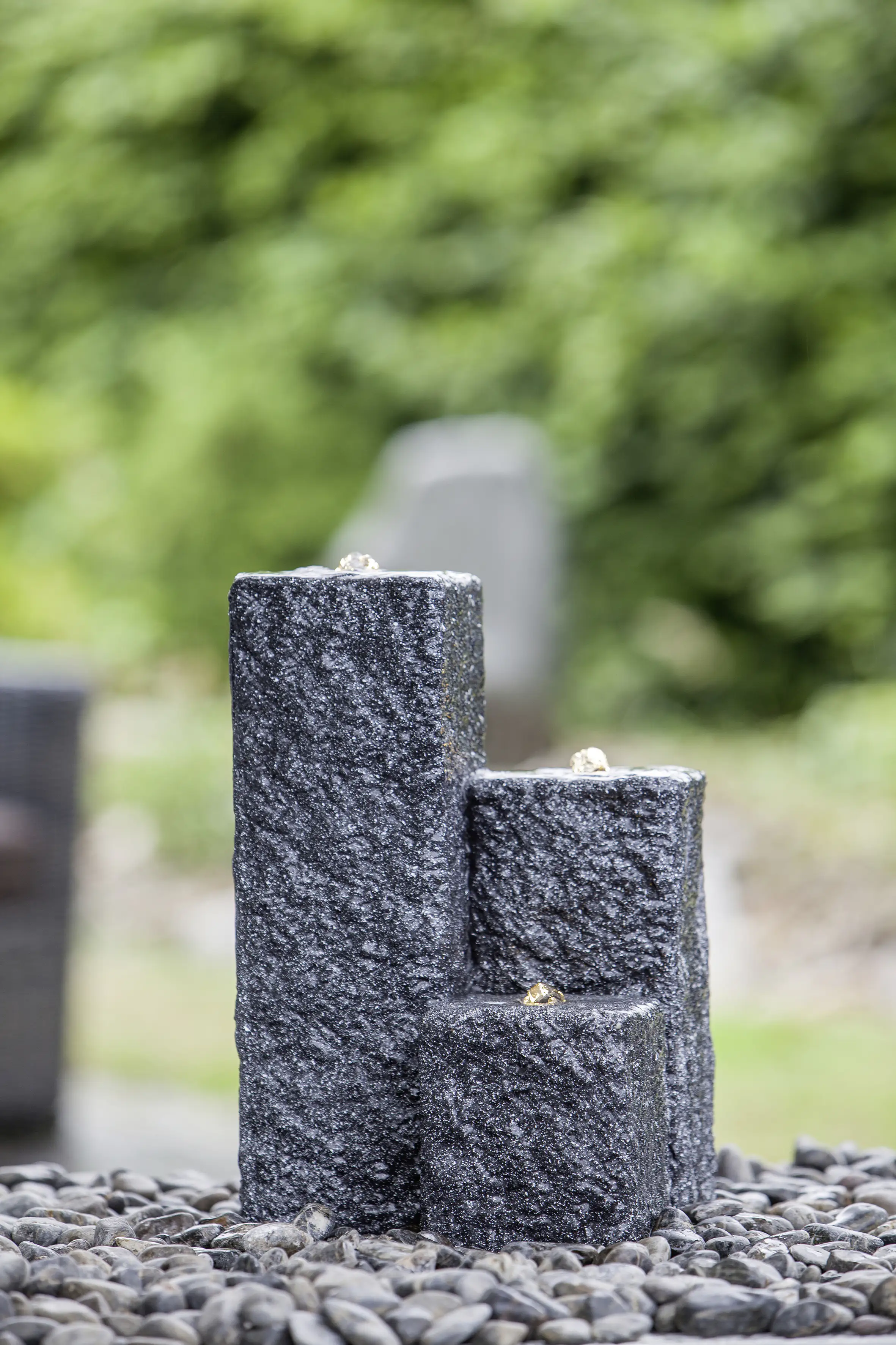 Heissner Gartenbrunnen Neptun 59 x 43 x 15/25/40 cm, schwarz