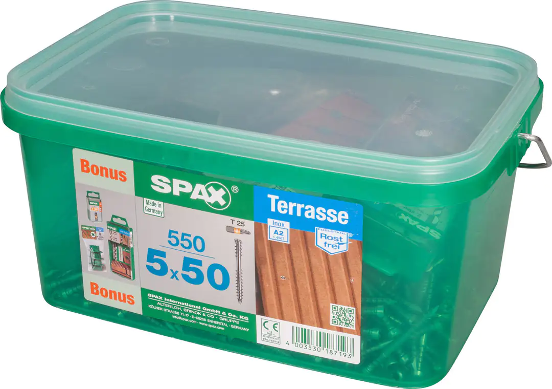 Spax Terrassenschrauben 5.0 x 50 mm TX 25 - 550 Stk.