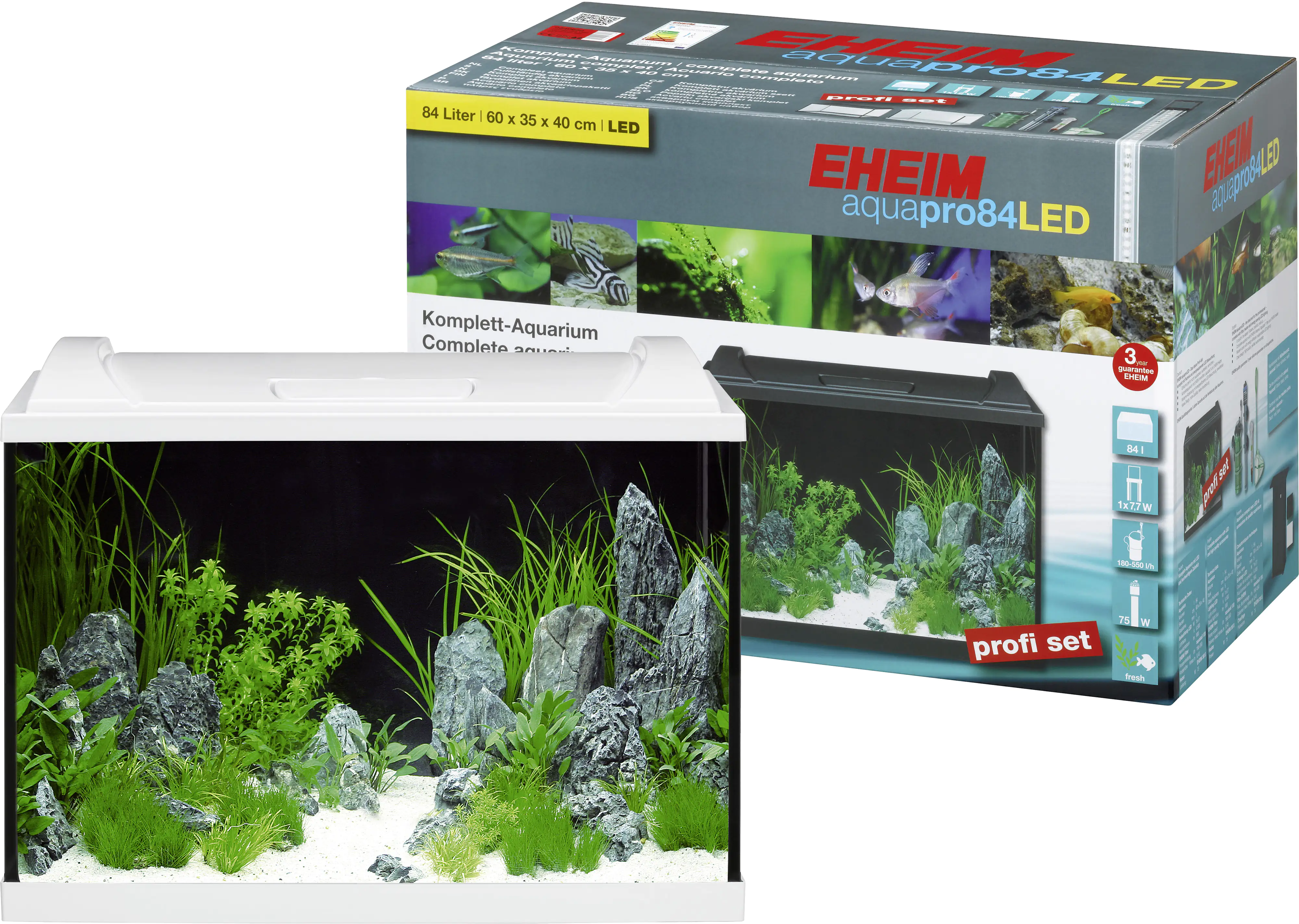 Eheim Aquarienset aquaproLED 84 weiß - 84 L