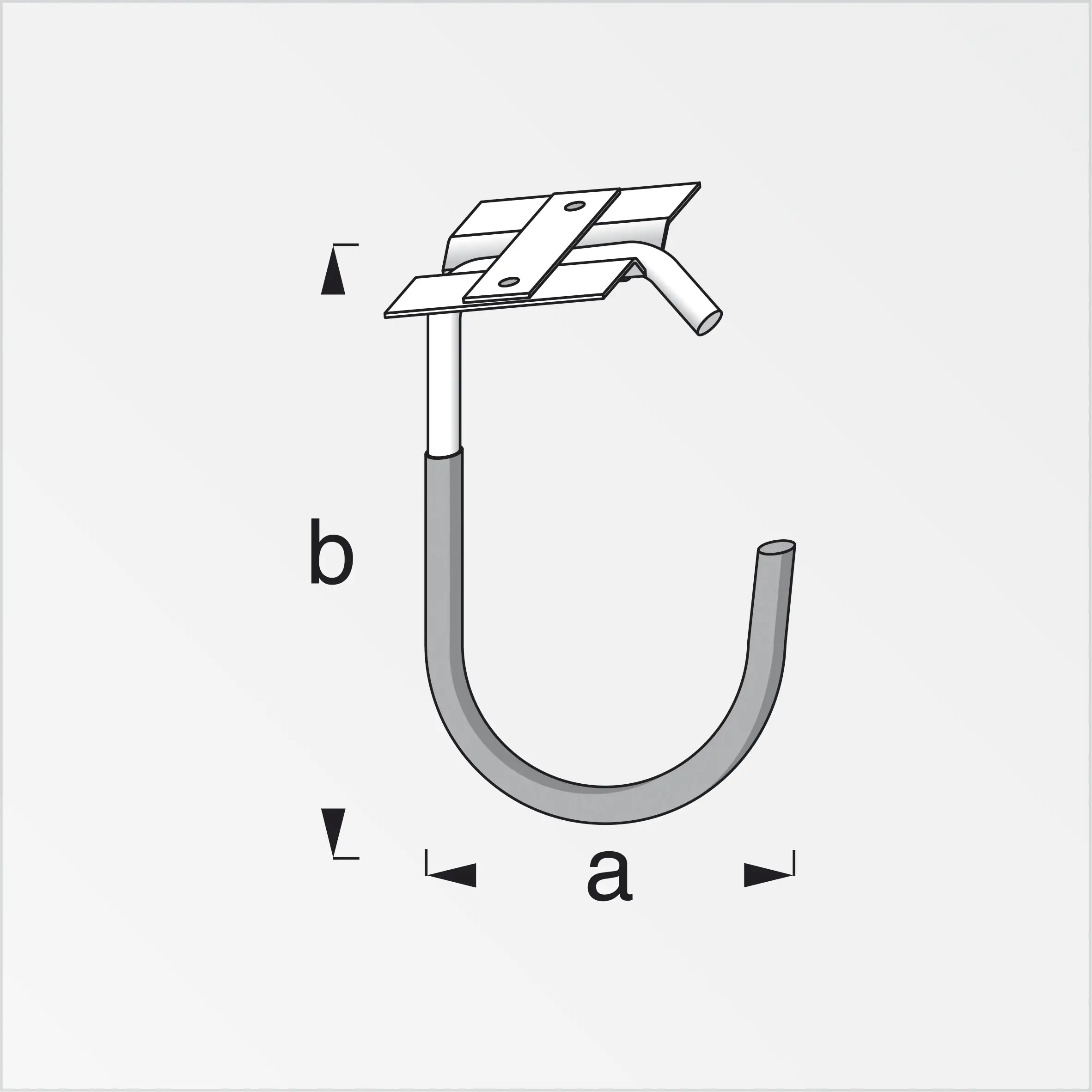 alfer Fahrradhaken, gummiert 90 mm 90 x 125 mm Stahl verzinkt rot gummiert