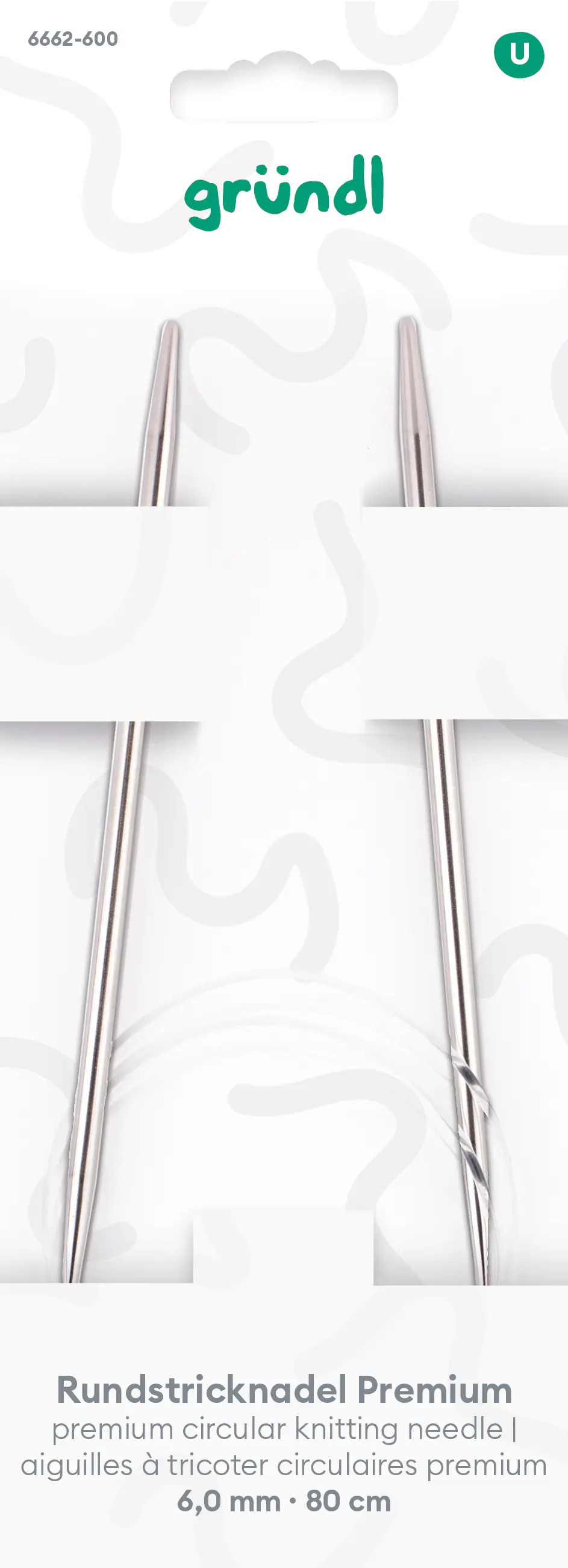 Gründl Rundstricknadel Premium Ø 6 mm 80 cm