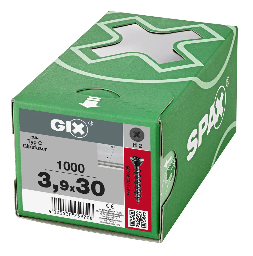 Spax Trockenbauschrauben 3.9 x 30 mm PH 2 Trompetenkopf - 1000 Stk.