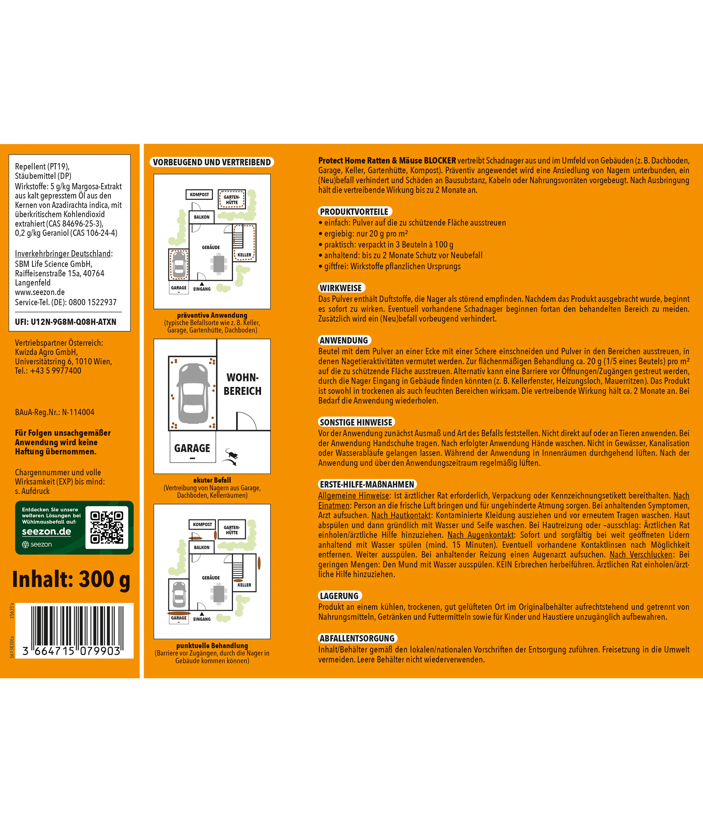 Protect Home Ratten & Mäuse Blocker 300 g Protect Home Ratten & Mäuse Blocker 300 g