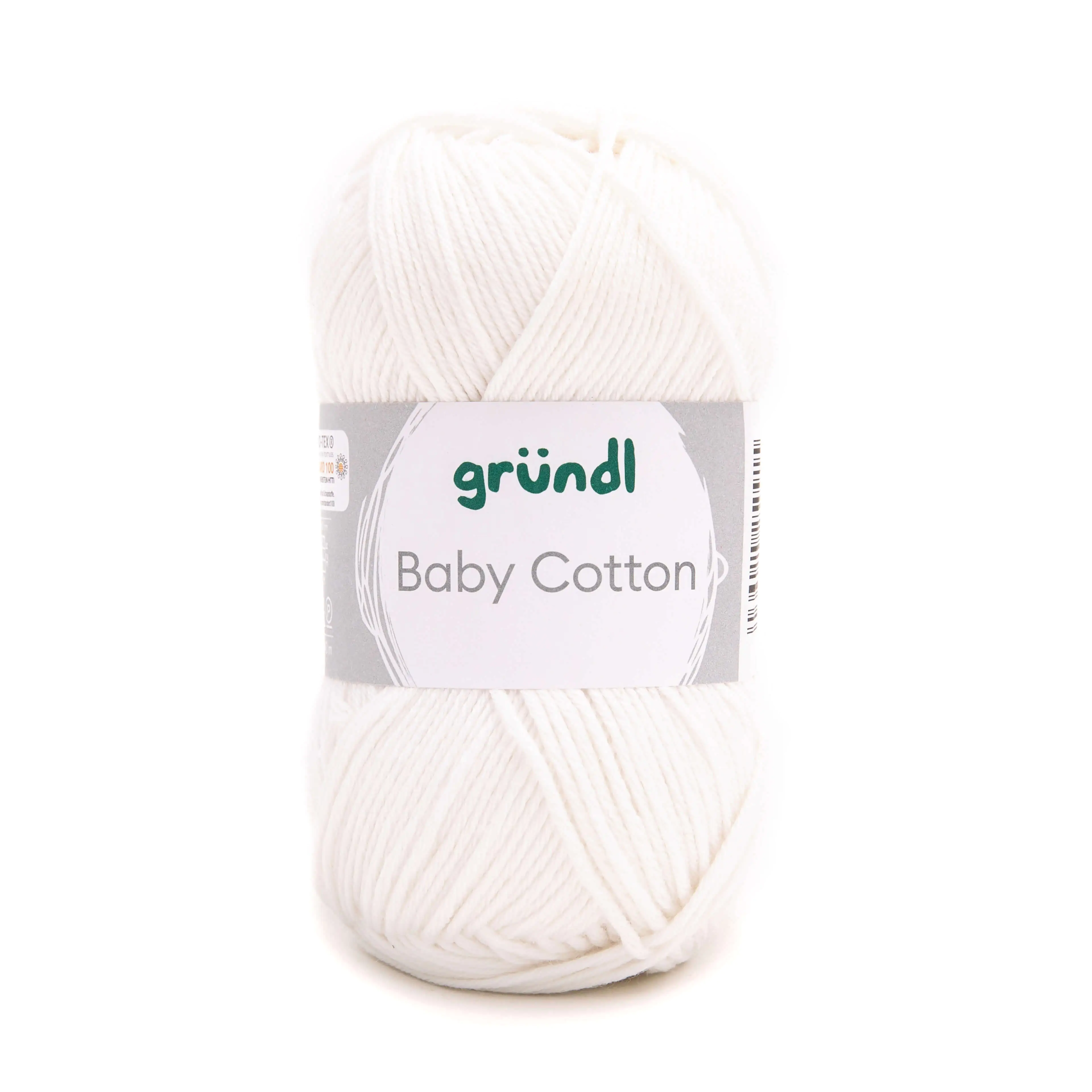 Gründl Wolle Baby Cotton 50 g weiß