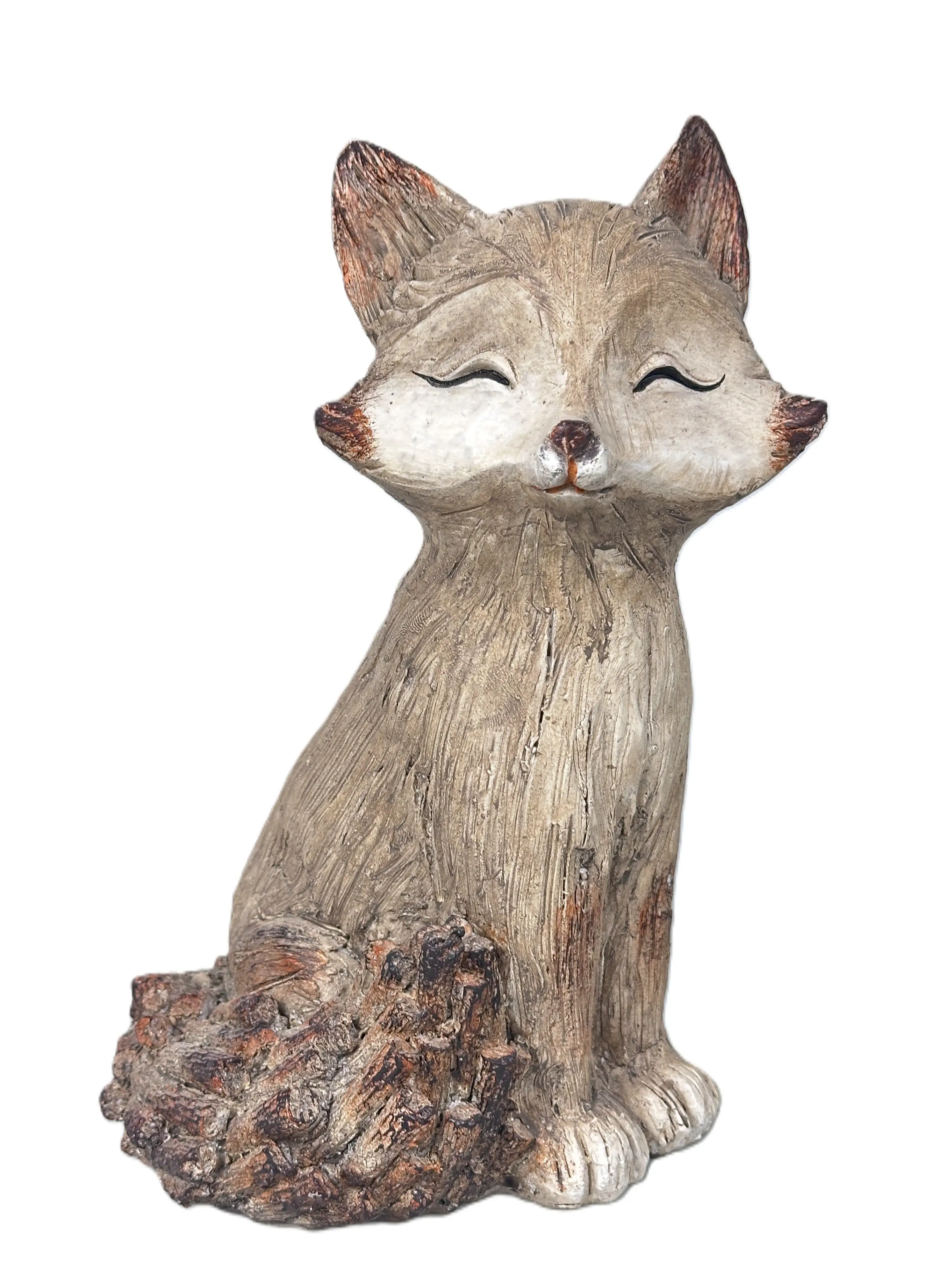 TrendLine Dekofigur Polyharz Fuchs 21 cm braun-weiß