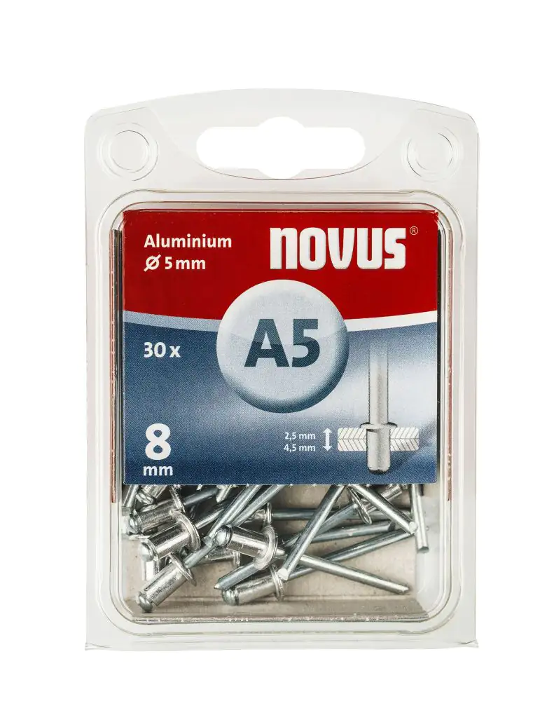Novus Blindnieten Typ A5/8 Aluminium 30 Stück