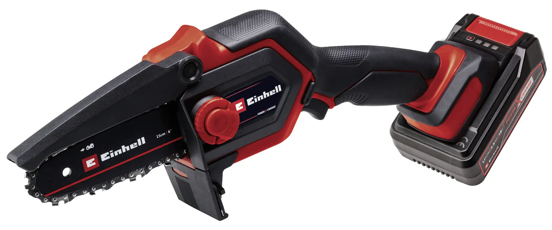 Einhell Akku Gehölzschneider GE-PS 18/15 Li BL, inkl. Starter Kit, Ersatzkette & Einhell Bag