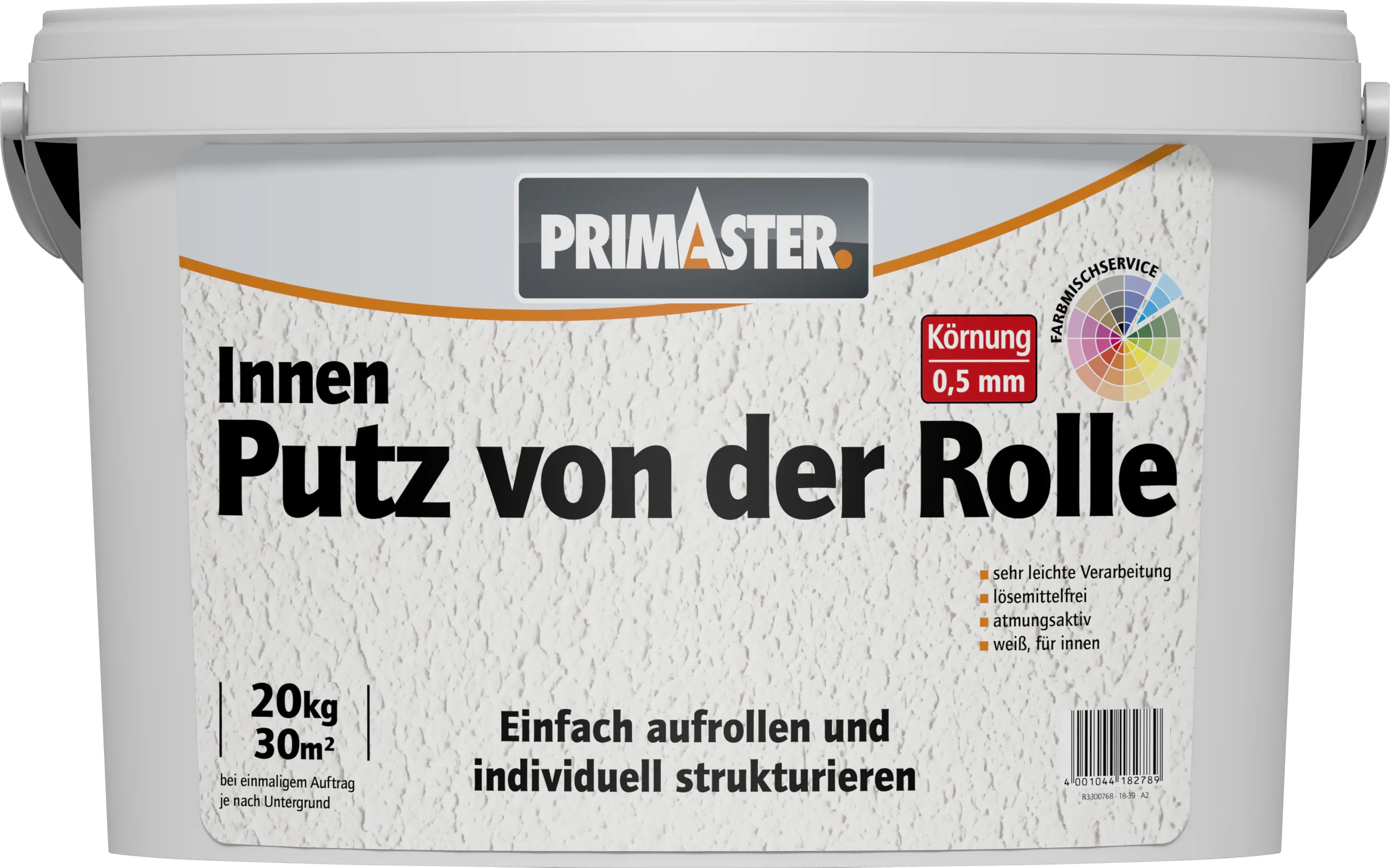 Primaster Rollputz 20 kg 0,5 mm Körnung weiß Primaster Rollputz 20 kg 0,5 mm Körnung weiß