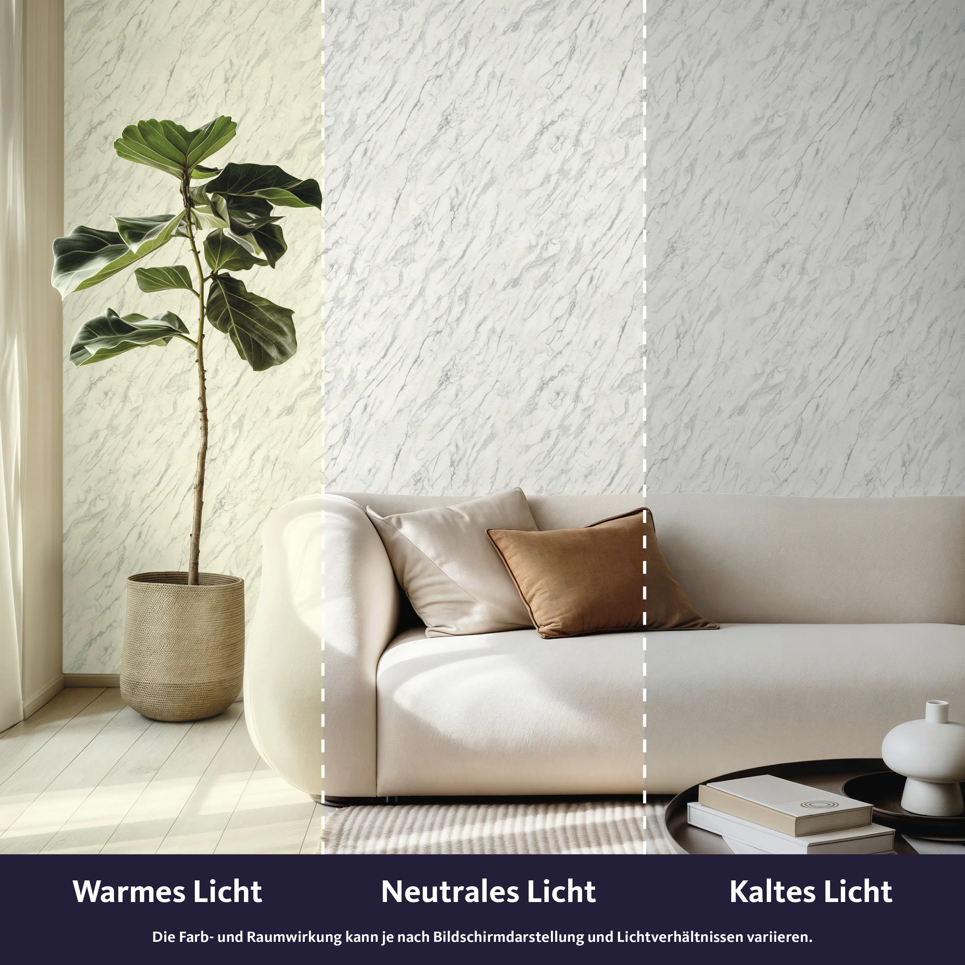 Tesa x Rasch selbstklebende Tapete Carrara Marmor steingrau beige 6 x 0,53 m 