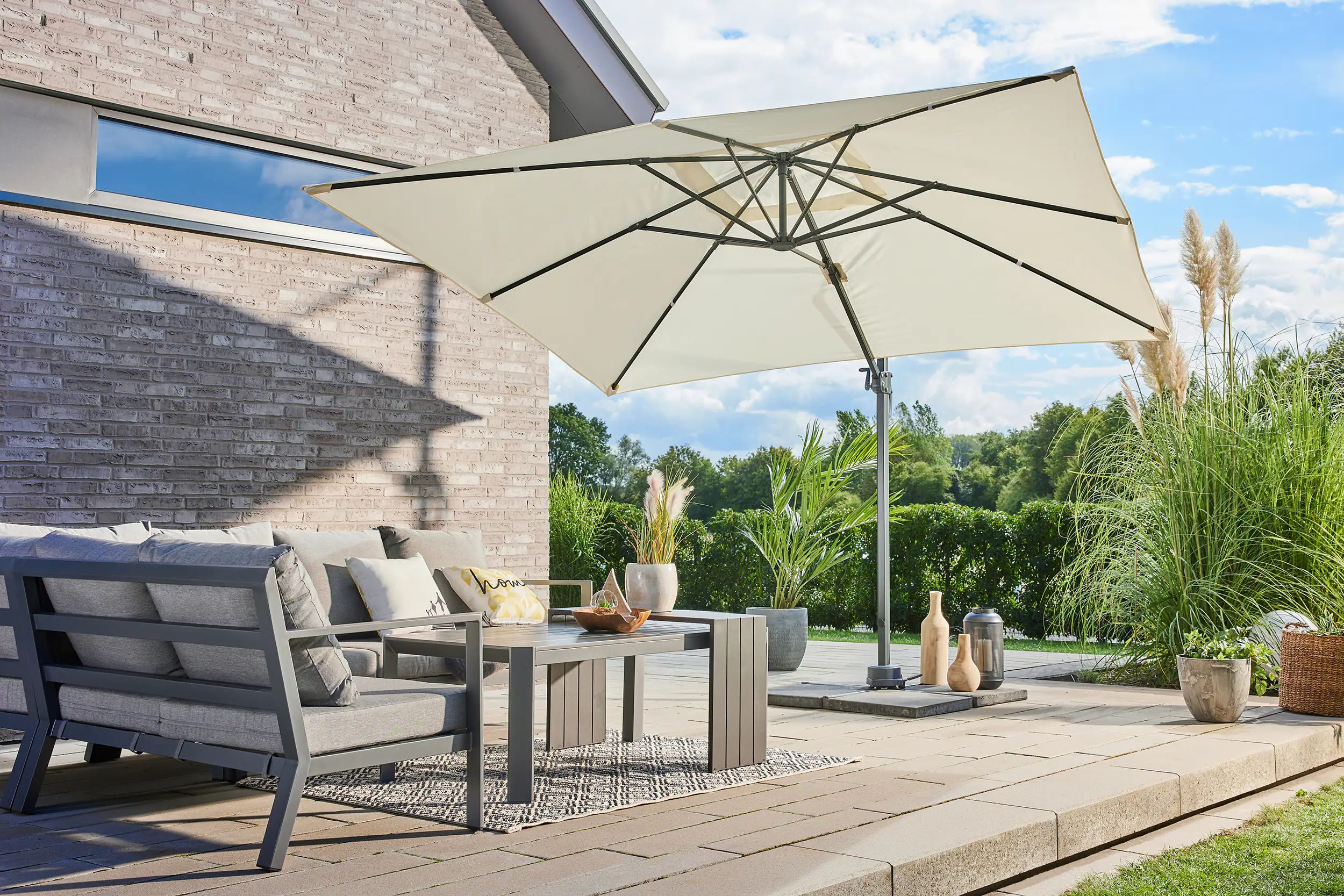 Primaster Ampelschirm Catania beige, 300 x 300 cm Primaster Ampelschirm Catania beige, 300 x 300 cm