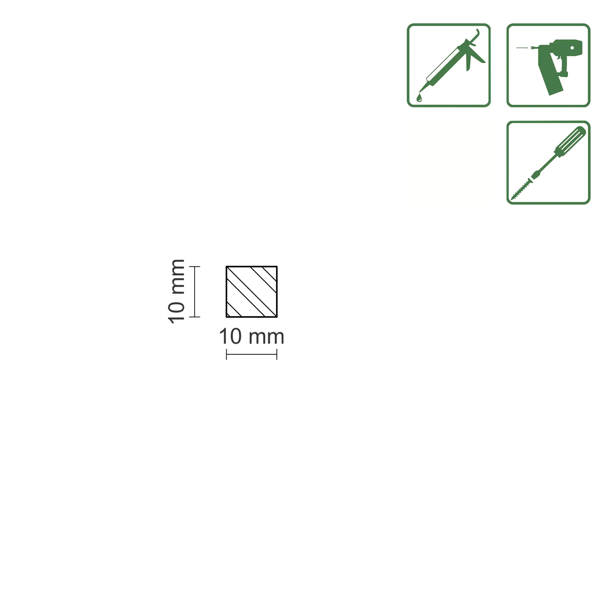 FN Neuhofer Flachleiste 95 cm 10 x 10 mm Buche