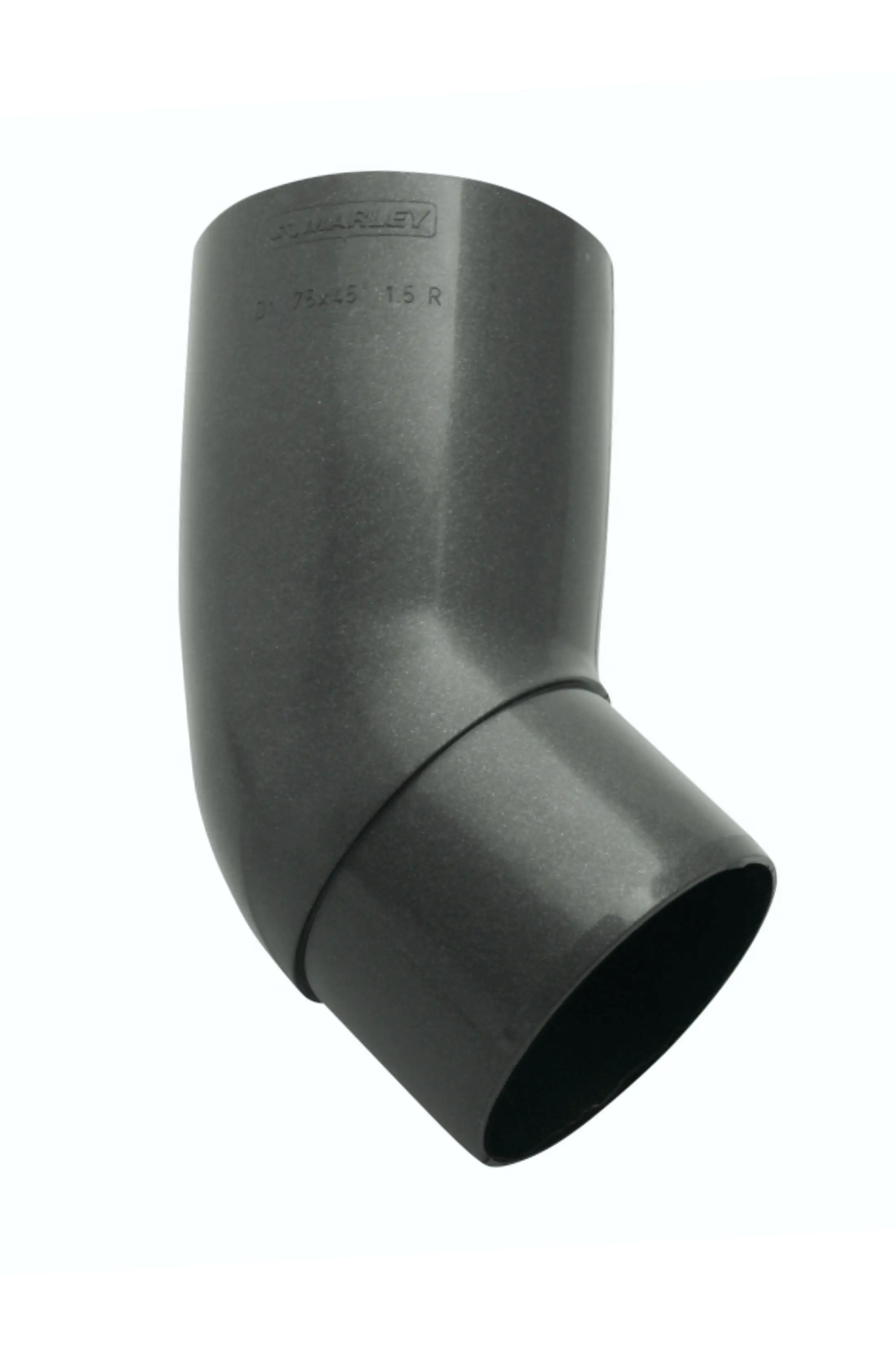 Marley Rohrbogen DN 75, 45°, anthrazit metallic