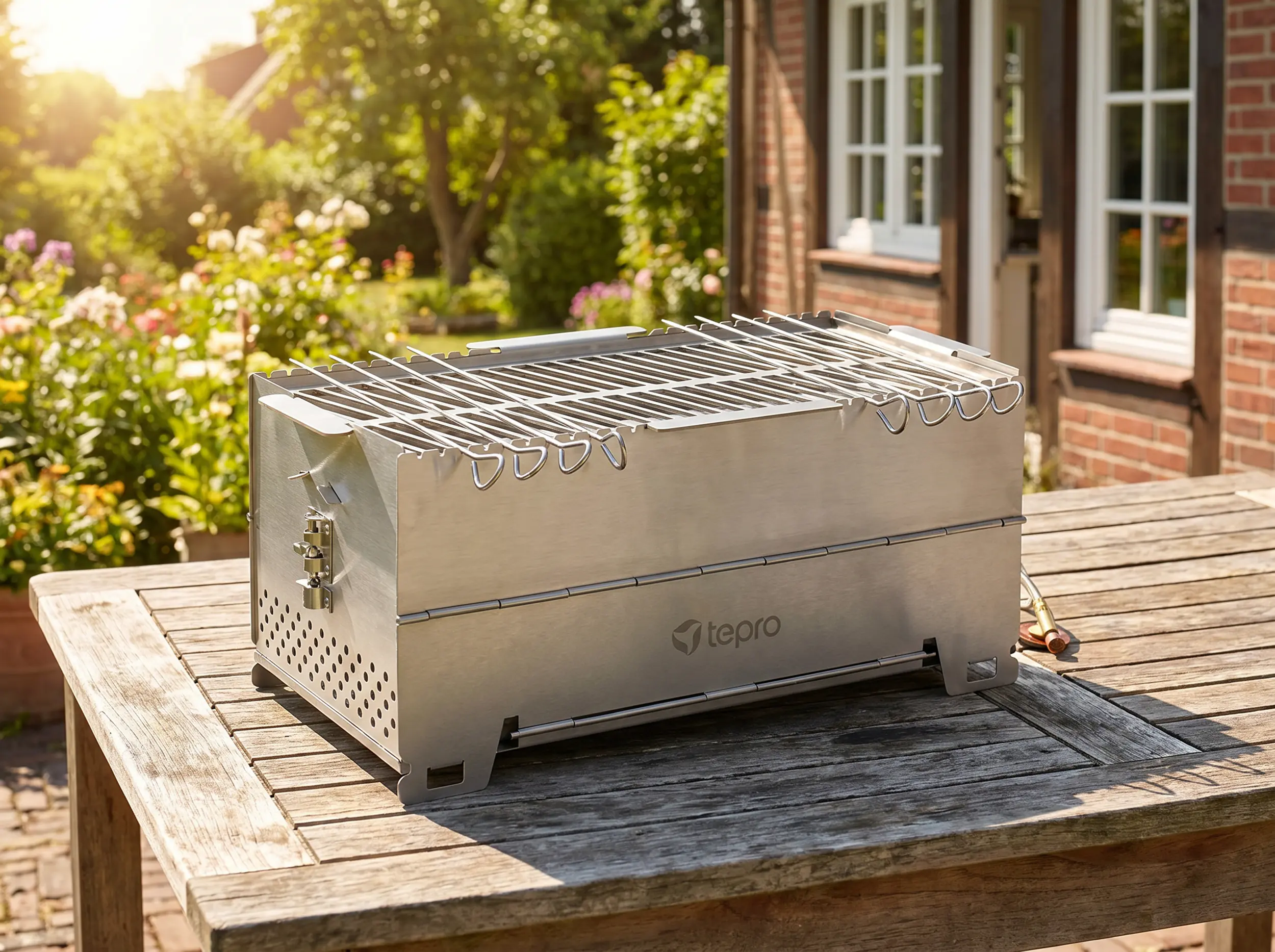 Tepro Gasgrill Newberry faltbar Grillfläche: 37 x 19 cm