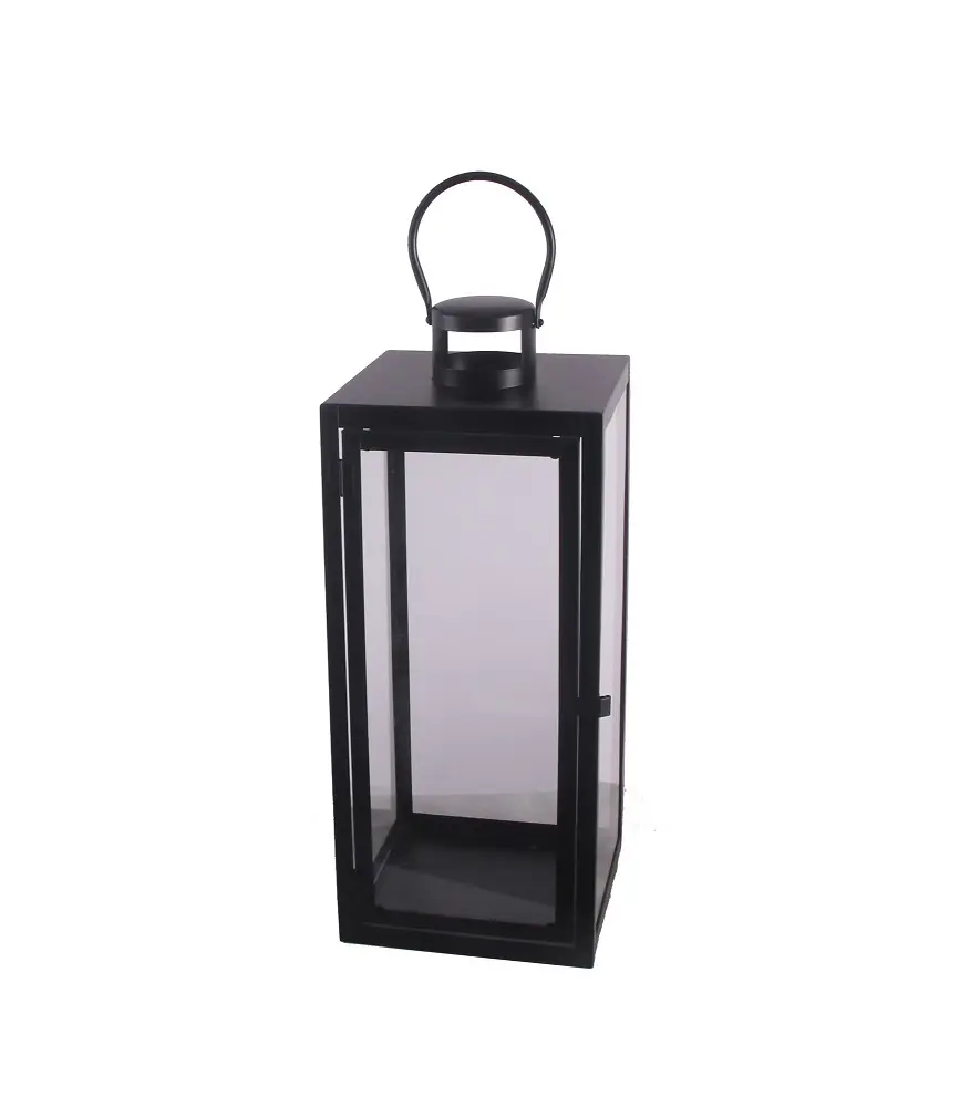 TrendLine Deko-Laterne Metall 44 x 18 cm schwarz