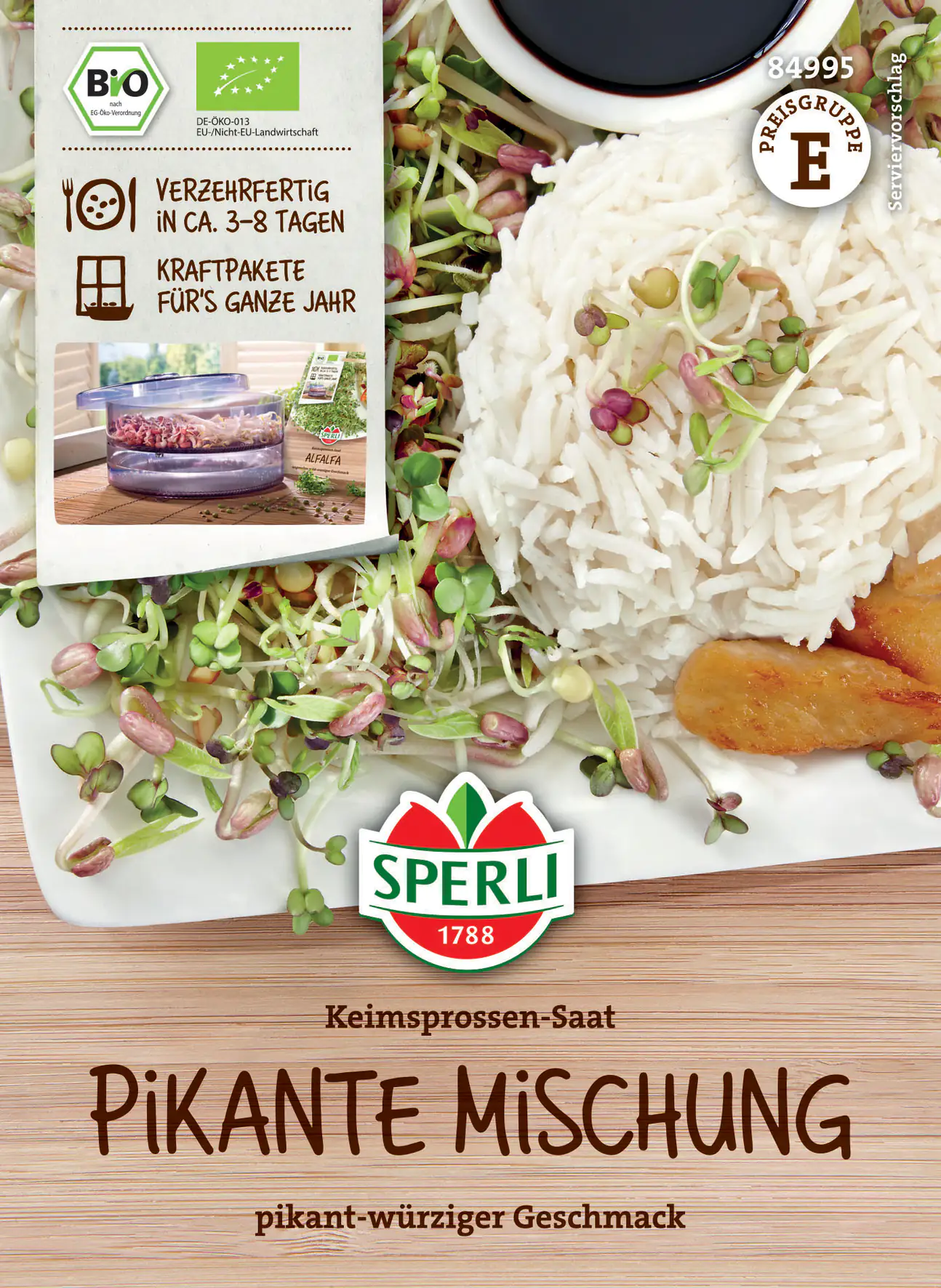 Sperli BIO Keimsprossen-Saat Pikante Mischung