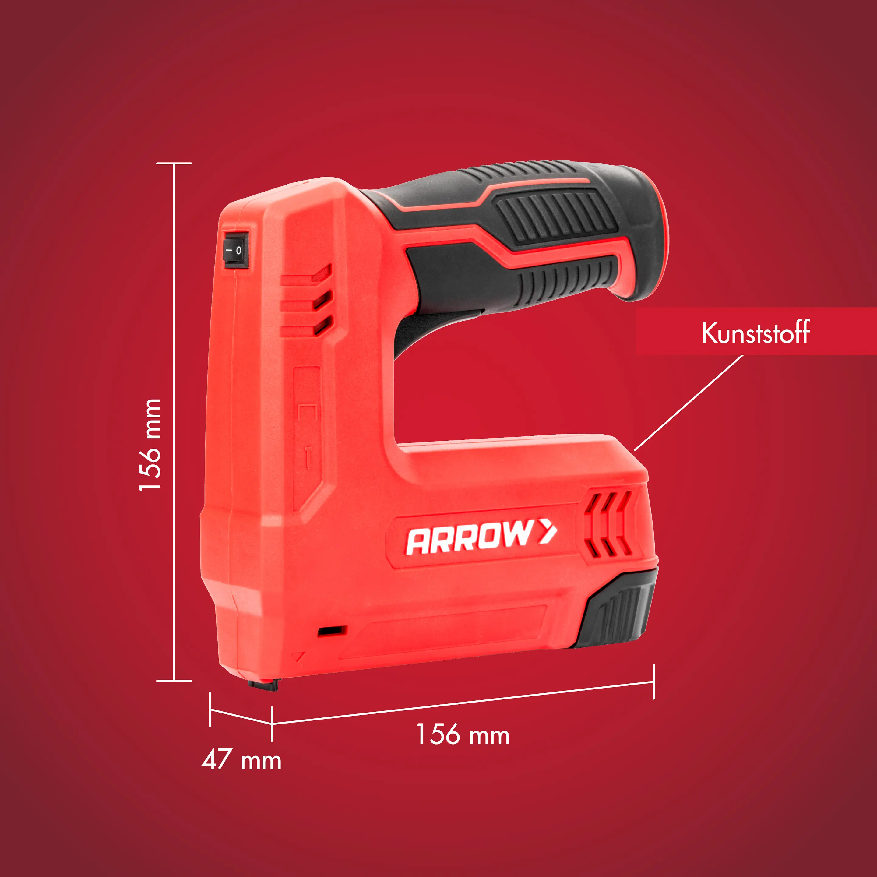 Arrow Akku-Handtacker E21 für Feindrahtklammern & Nägel
