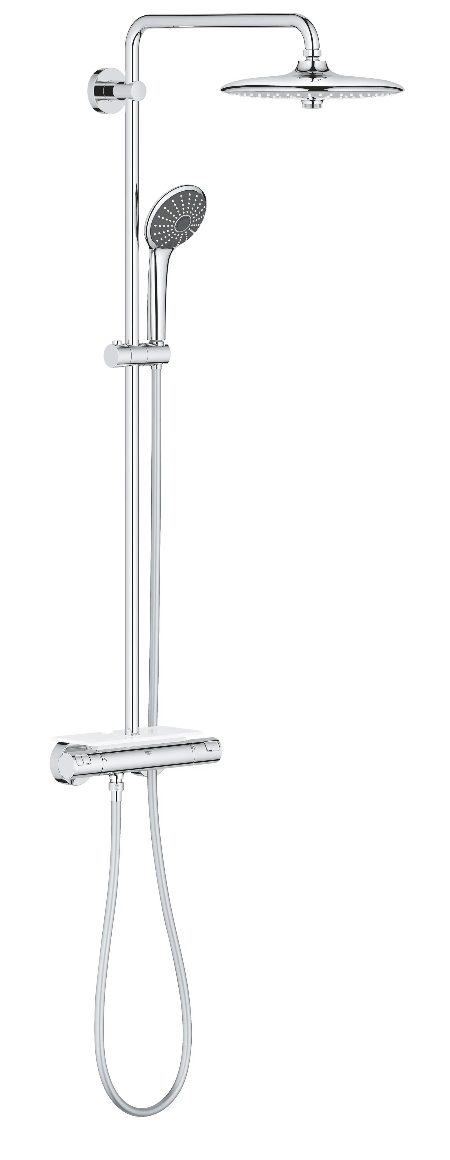 Grohe Kopfbrausesystem Vitalio Joy 260 verchromt, Aufputz-Thermostat mit Aquadimmer Funktion Grohe Kopfbrausesystem Vitalio Joy 260 verchromt, Aufputz-Thermostat mit Aquadimmer Funktion